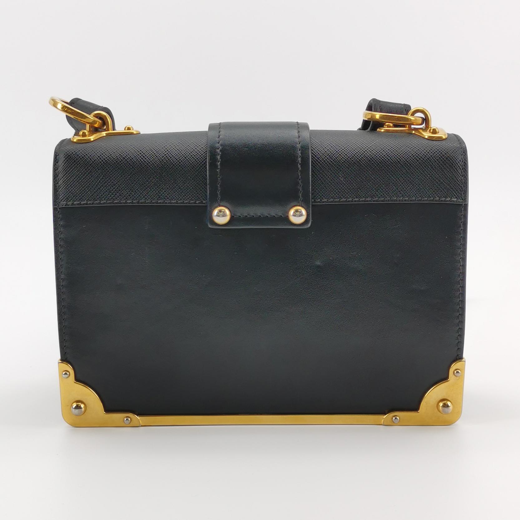 Prada Cahier Crossbody Bag Leather and Saffiano Leather Small — photo 3 of 15