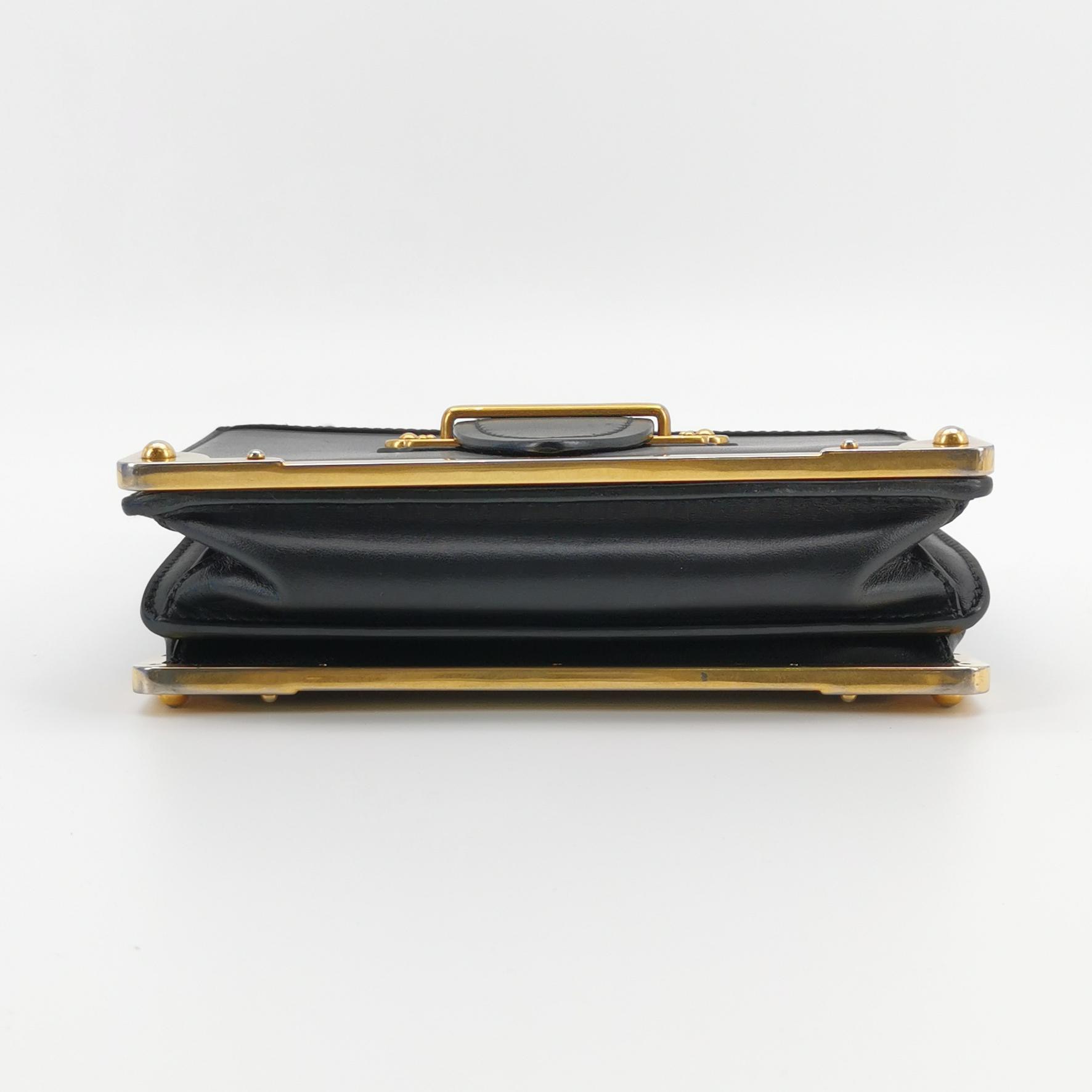 Prada Cahier Crossbody Bag Leather and Saffiano Leather Small — photo 6 of 15