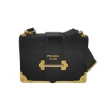 Prada Cahier Crossbody Bag Leather and Saffiano Leather Small — thumbnail 1