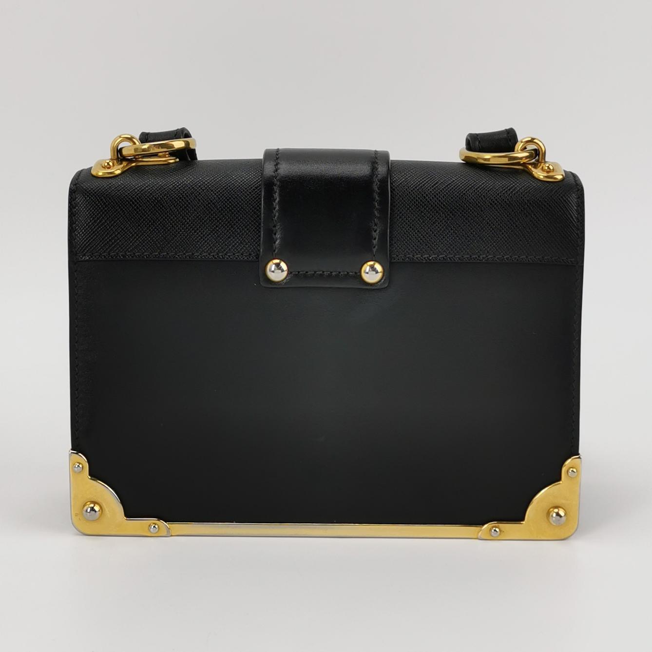 Prada Cahier Crossbody Bag Leather and Saffiano Leather Small — photo 3 of 16