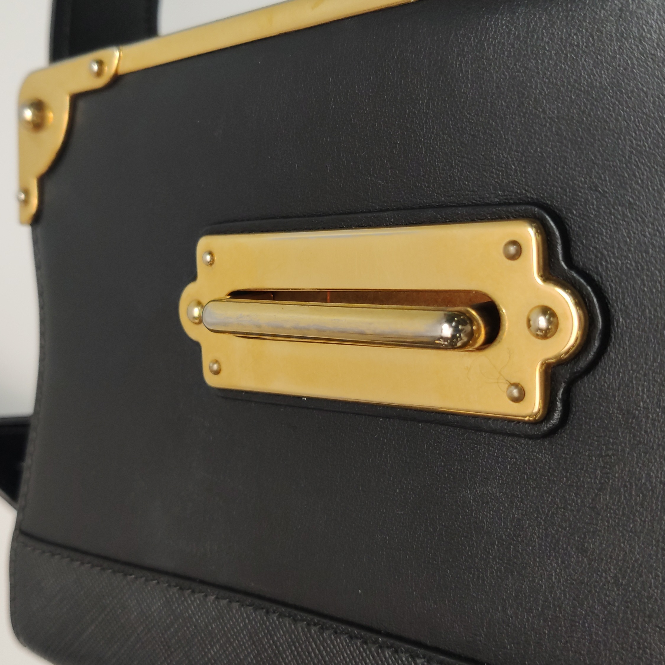Prada Cahier Crossbody Bag Leather and Saffiano Leather Small — photo 12 of 16