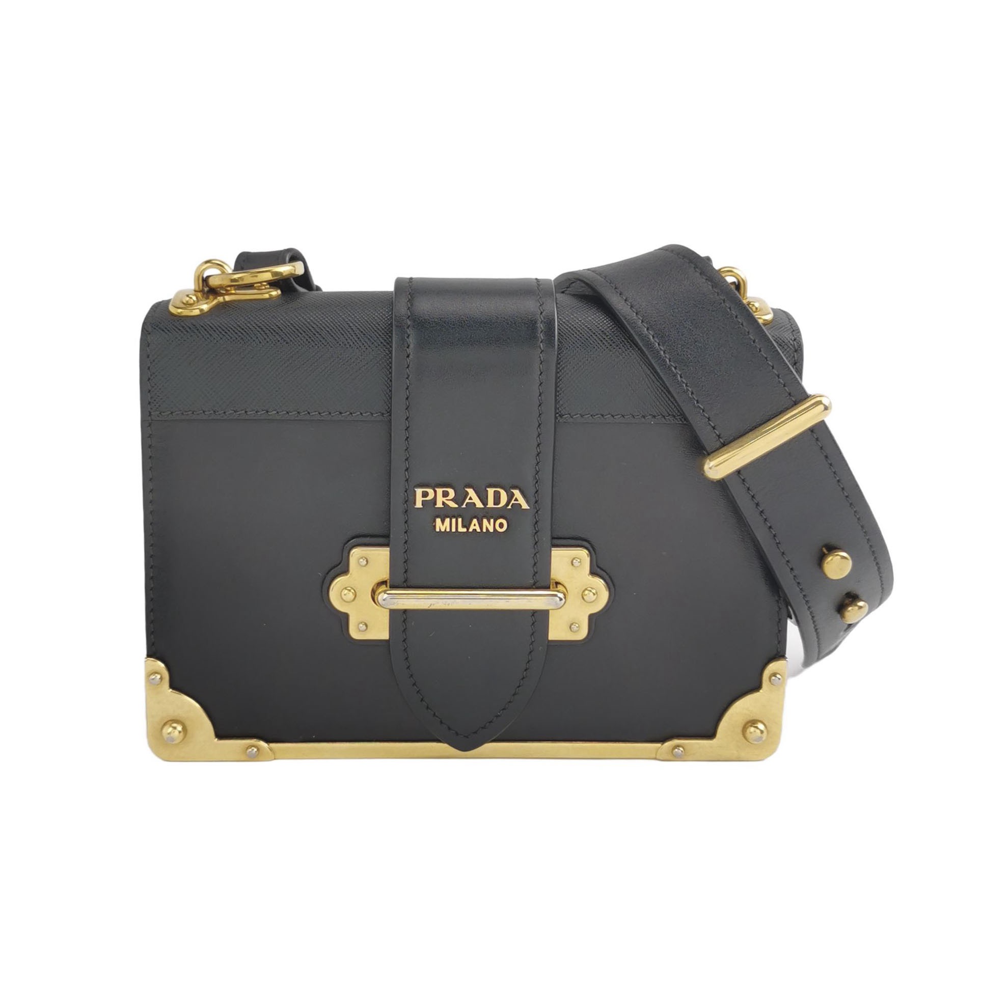 Prada Cahier Crossbody Bag Leather and Saffiano Leather Small — photo 1 of 17