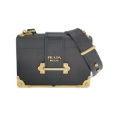 Prada Cahier Crossbody Bag Leather and Saffiano Leather Small — thumbnail 1