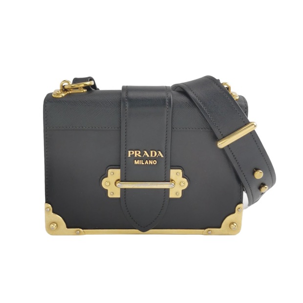 Prada Cahier Crossbody Bag Leather and Saffiano Leather Small — pre-owned, Vierlot