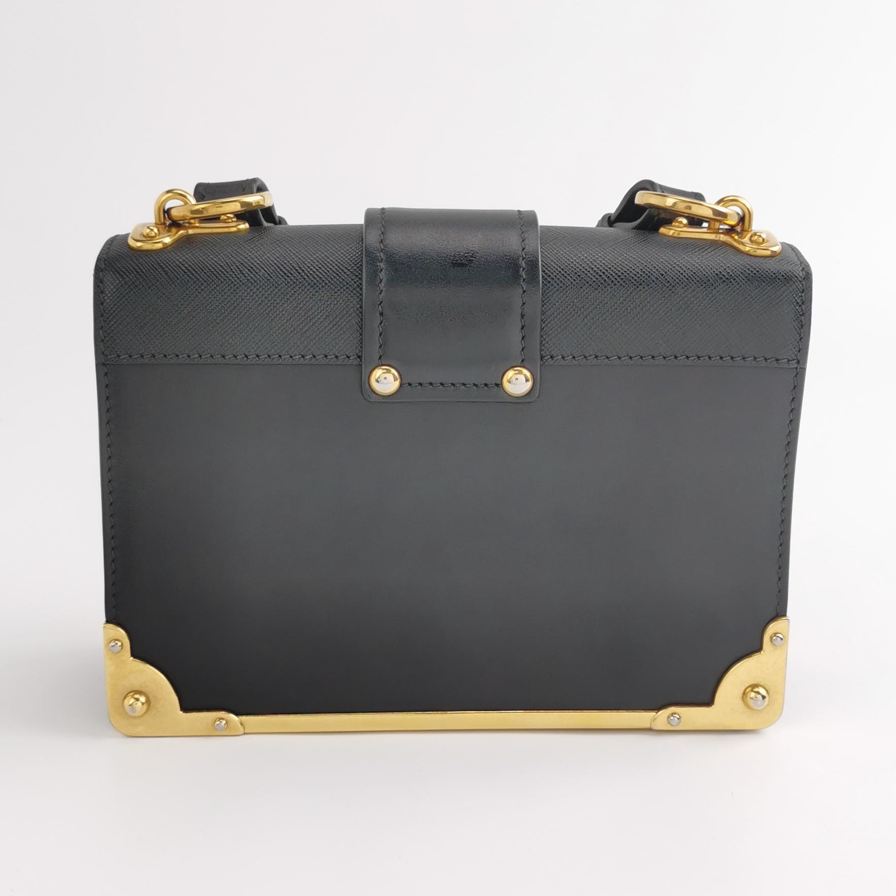 Prada Cahier Crossbody Bag Leather and Saffiano Leather Small — photo 3 of 17