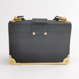 Prada Cahier Crossbody Bag Leather and Saffiano Leather Small — thumbnail 3