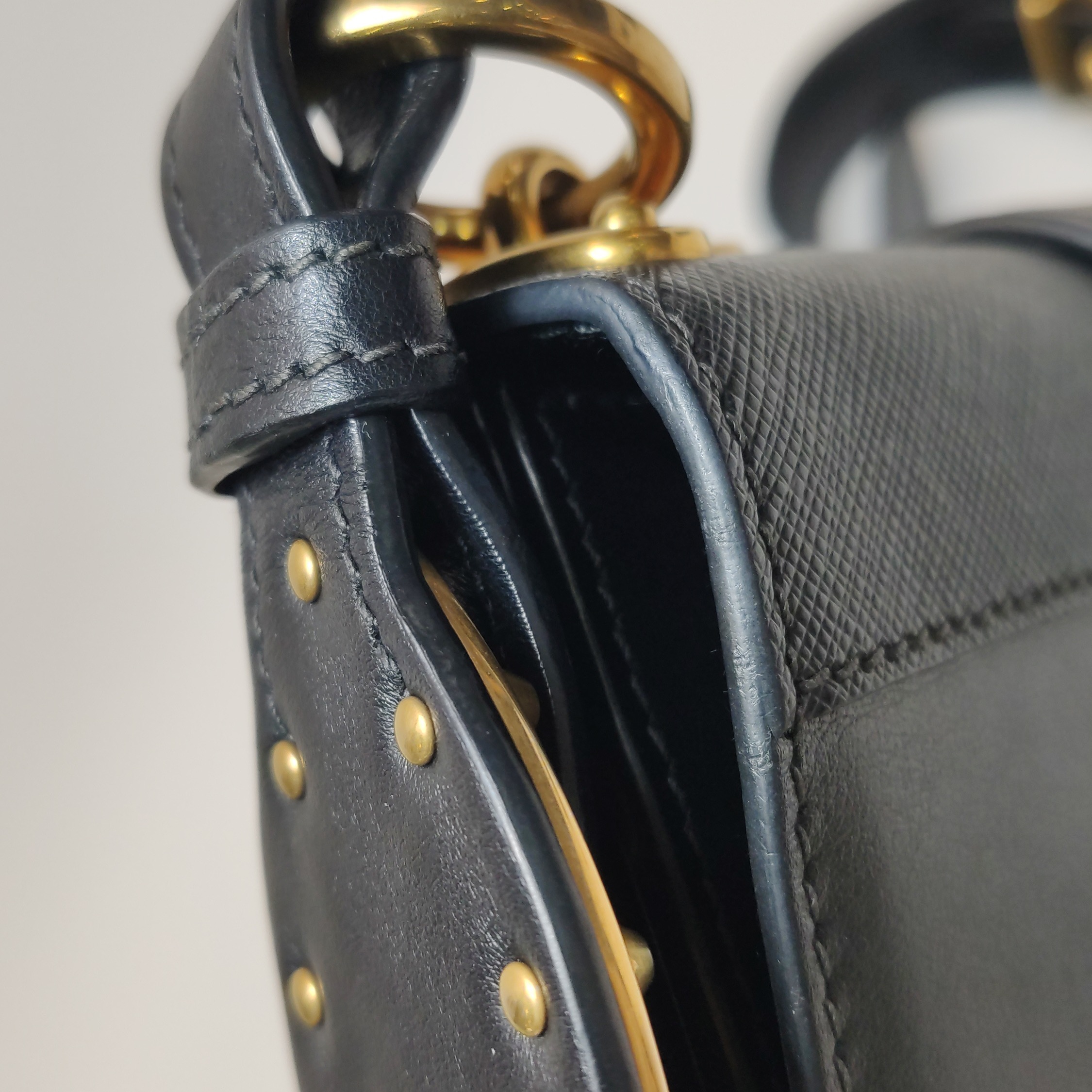 Prada Cahier Crossbody Bag Leather and Saffiano Leather Small — photo 11 of 17