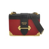 Prada Cahier Crossbody Bag Leather and Saffiano Leather Small — thumbnail 1