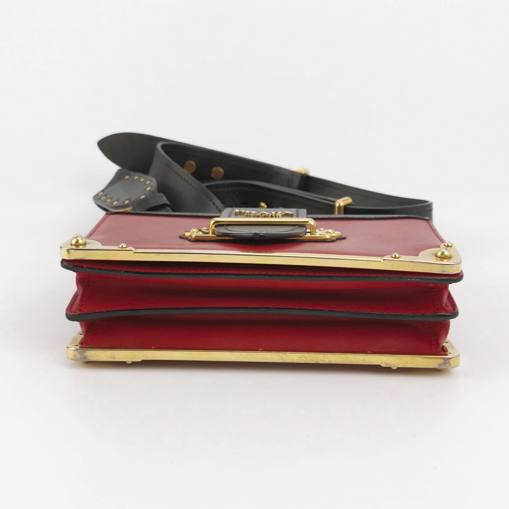 Prada Cahier Crossbody Bag Leather and Saffiano Leather Small — photo 5 of 14