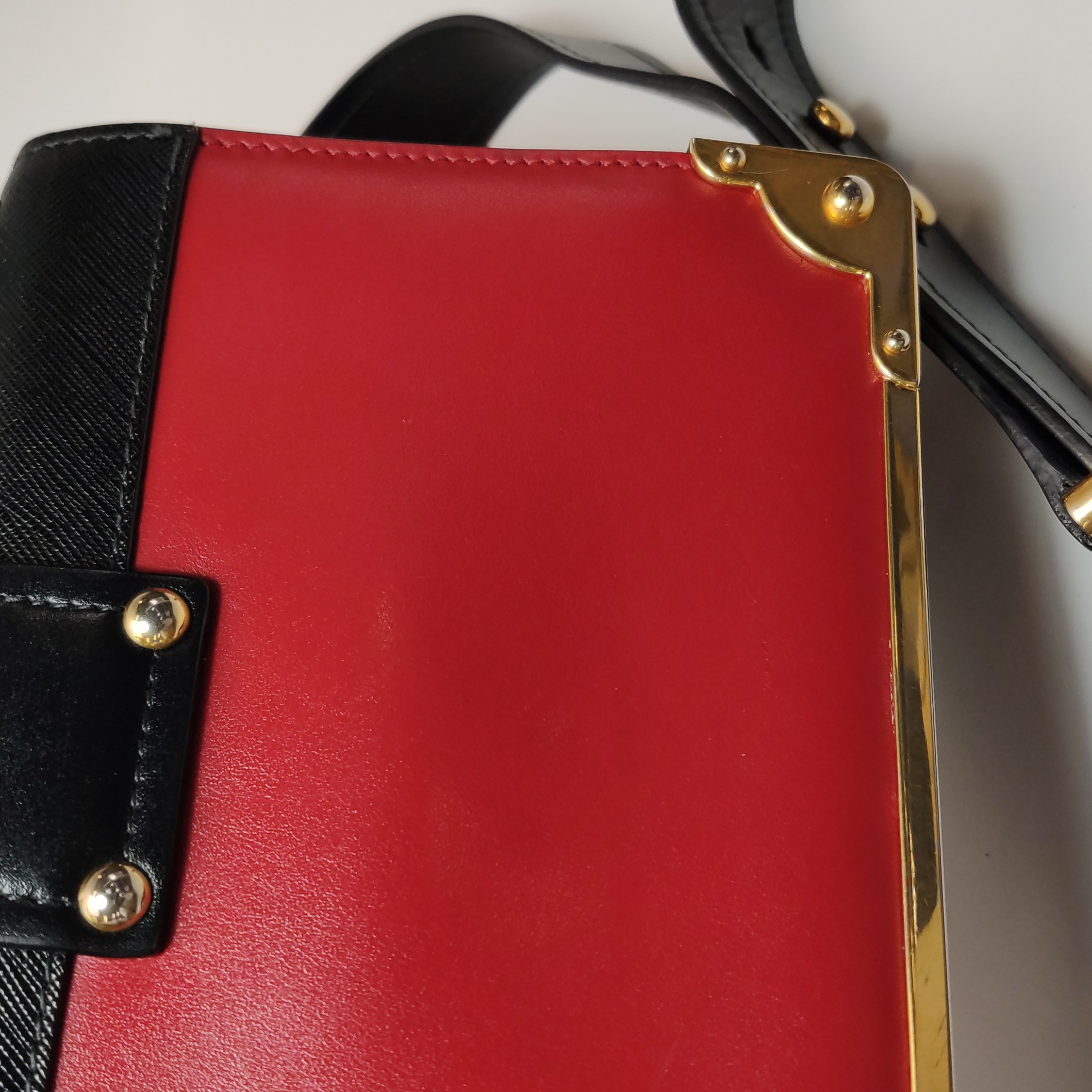 Prada Cahier Crossbody Bag Leather and Saffiano Leather Small — photo 12 of 14