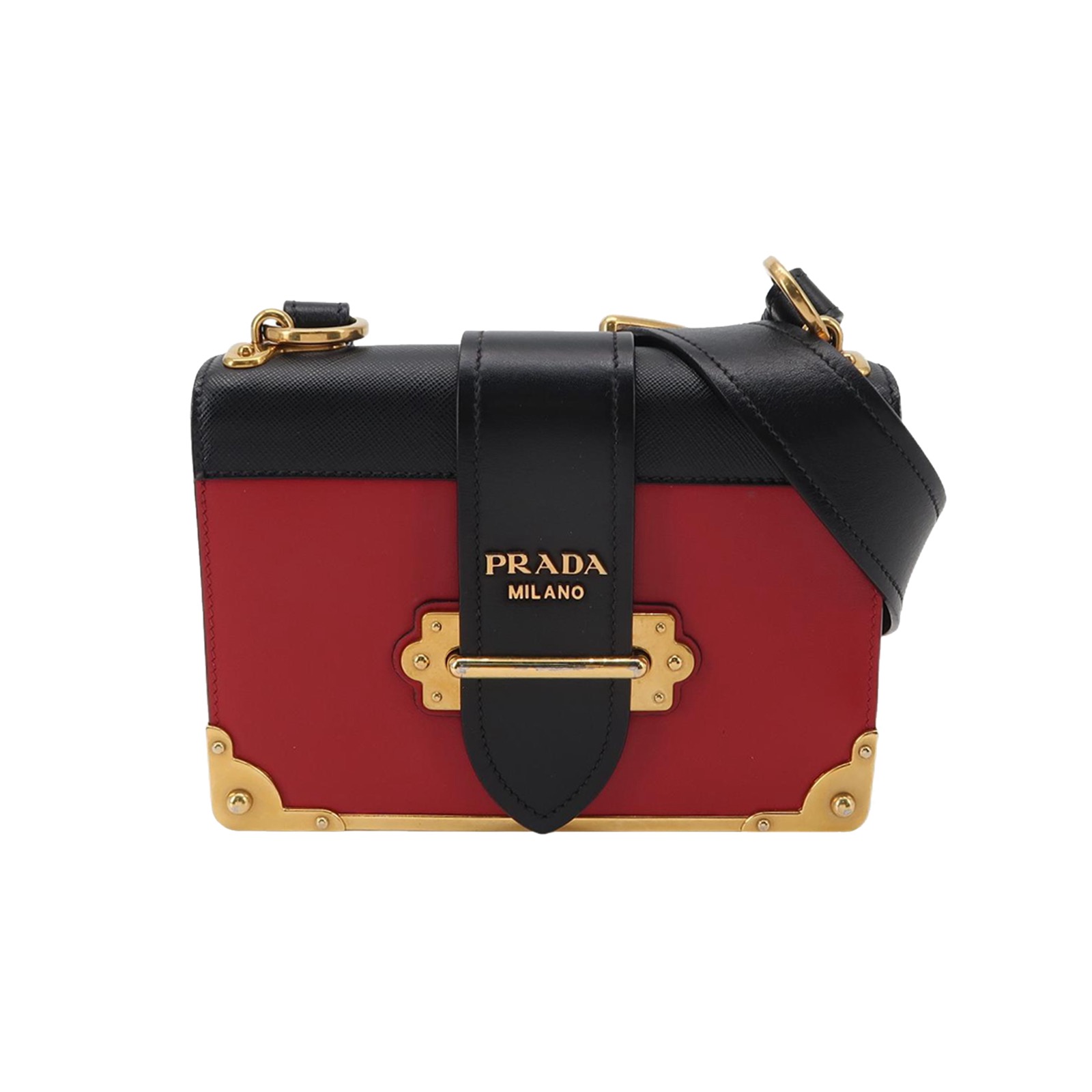 Prada Cahier Crossbody Bag Leather and Saffiano Leather Small — photo 1 of 16