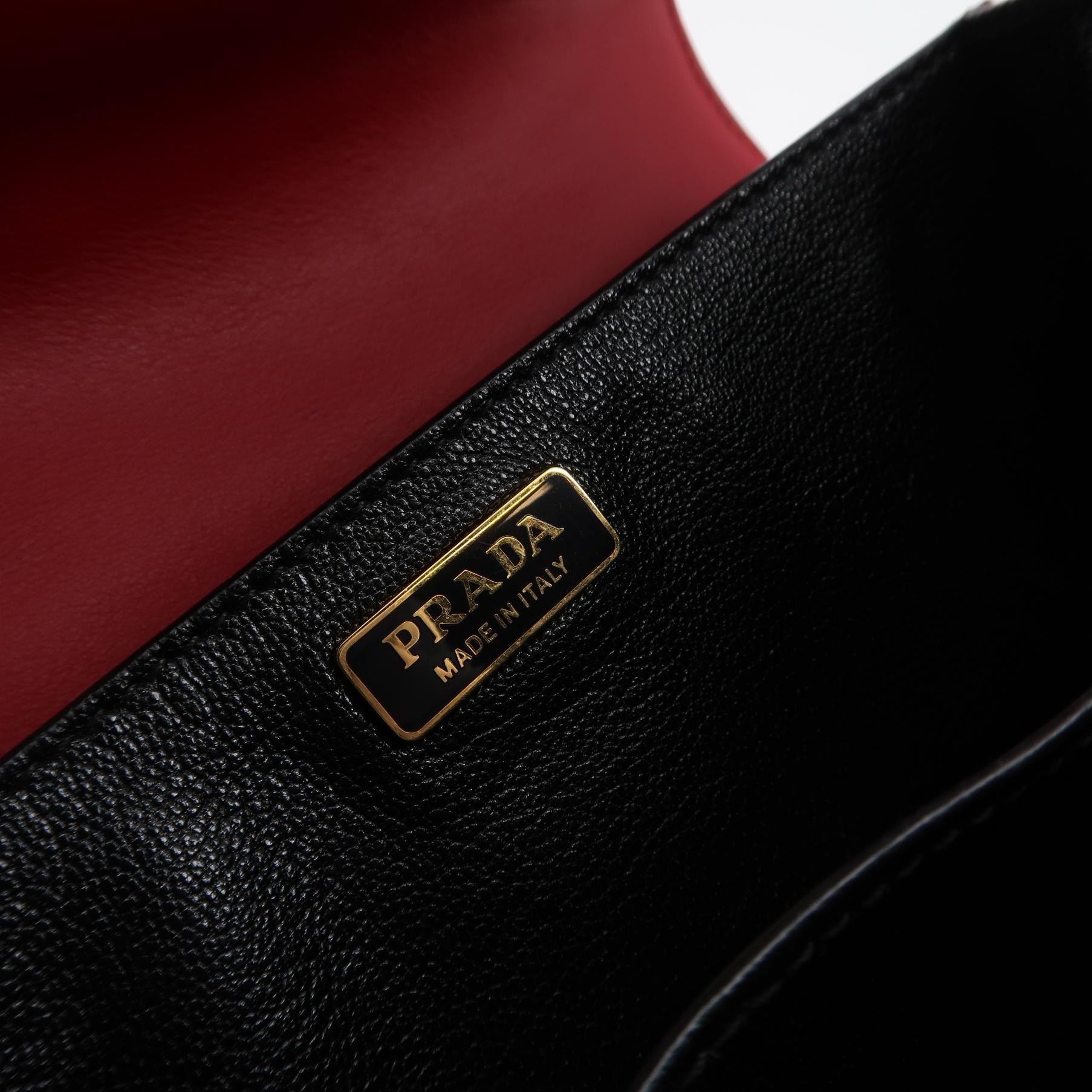 Prada Cahier Crossbody Bag Leather and Saffiano Leather Small — photo 8 of 16