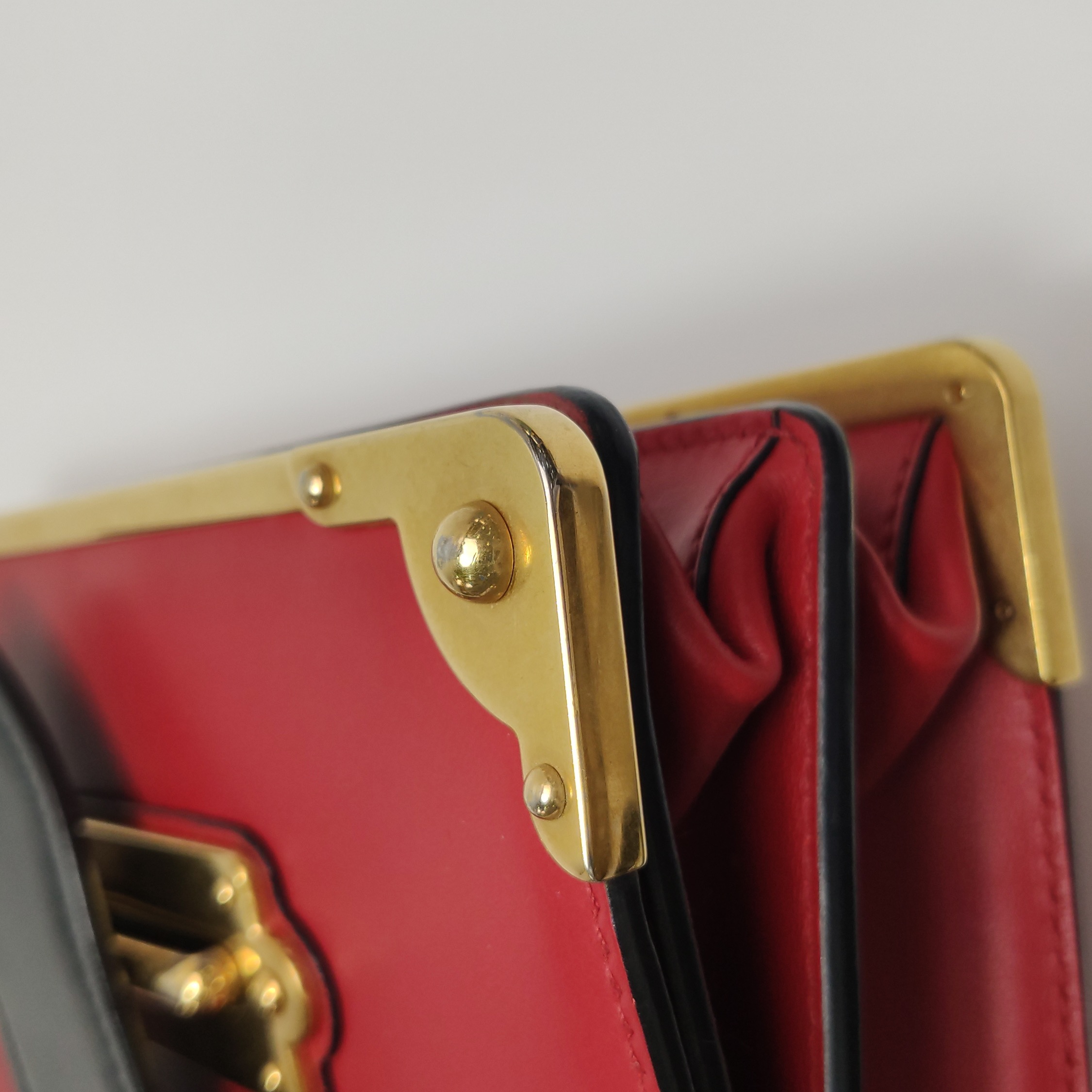 Prada Cahier Crossbody Bag Leather and Saffiano Leather Small — photo 11 of 16