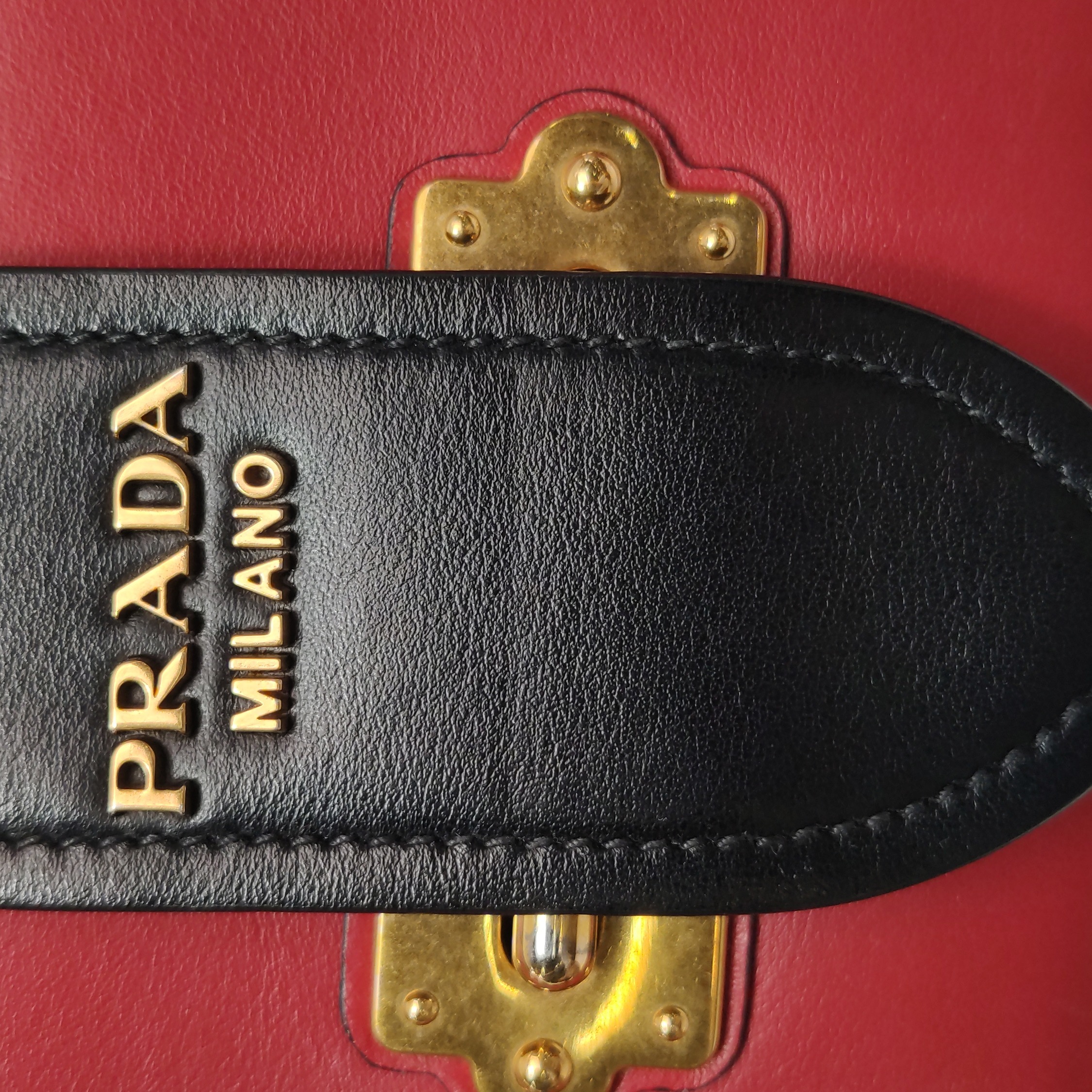 Prada Cahier Crossbody Bag Leather and Saffiano Leather Small — photo 16 of 16