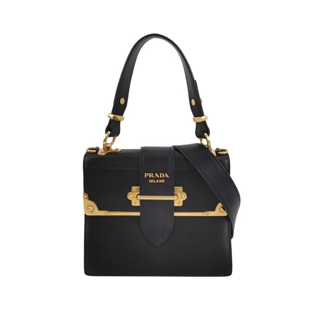 Prada Cahier Convertible Shoulder Bag City Calf and Saffiano — pre-owned, Vierlot