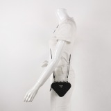 Prada Triangle Pouch Bag with Chain Leather Mini — thumbnail 2