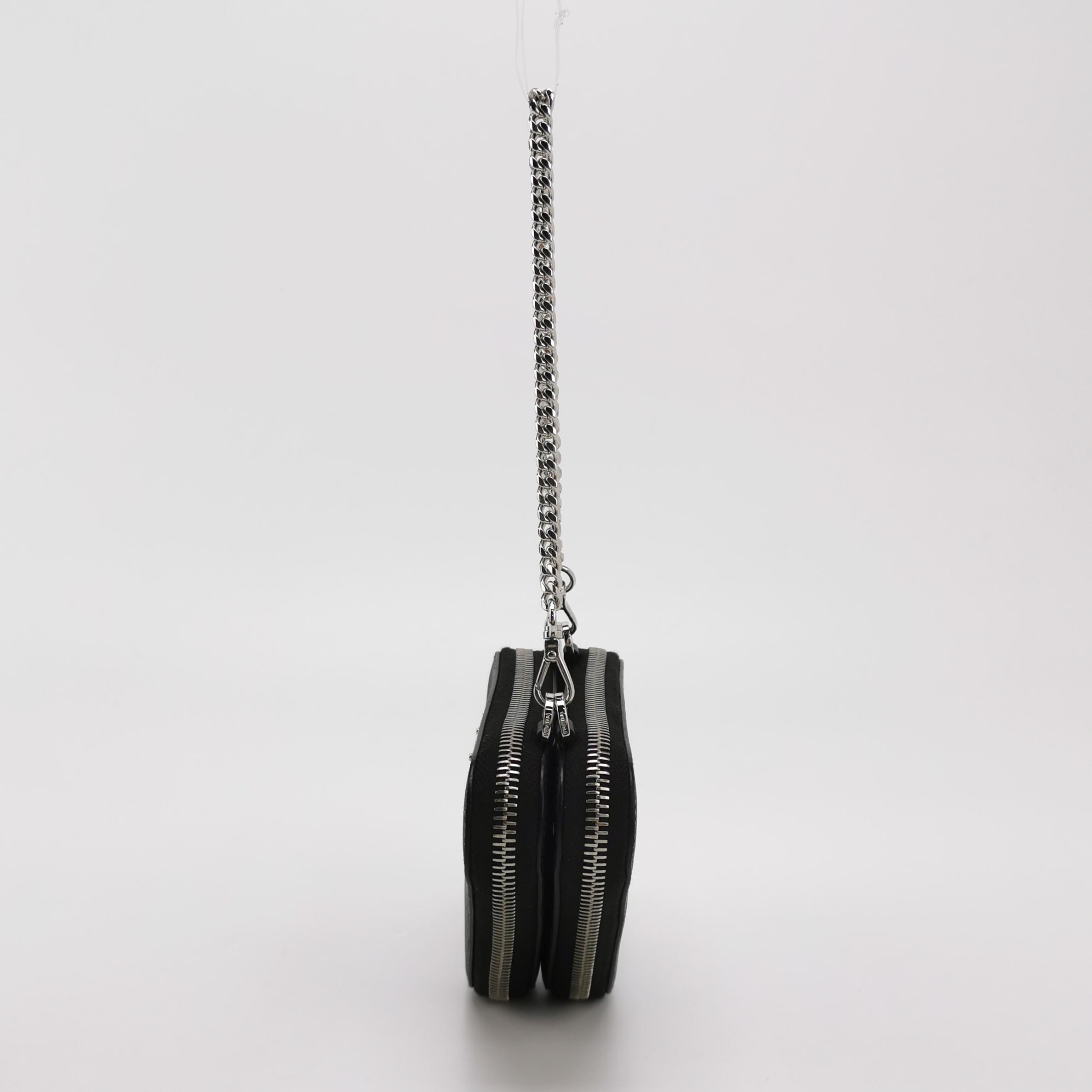 Prada Triangle Pouch Bag with Chain Leather Mini — photo 4 of 13