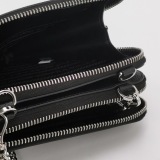 Prada Triangle Pouch Bag with Chain Leather Mini — thumbnail 7