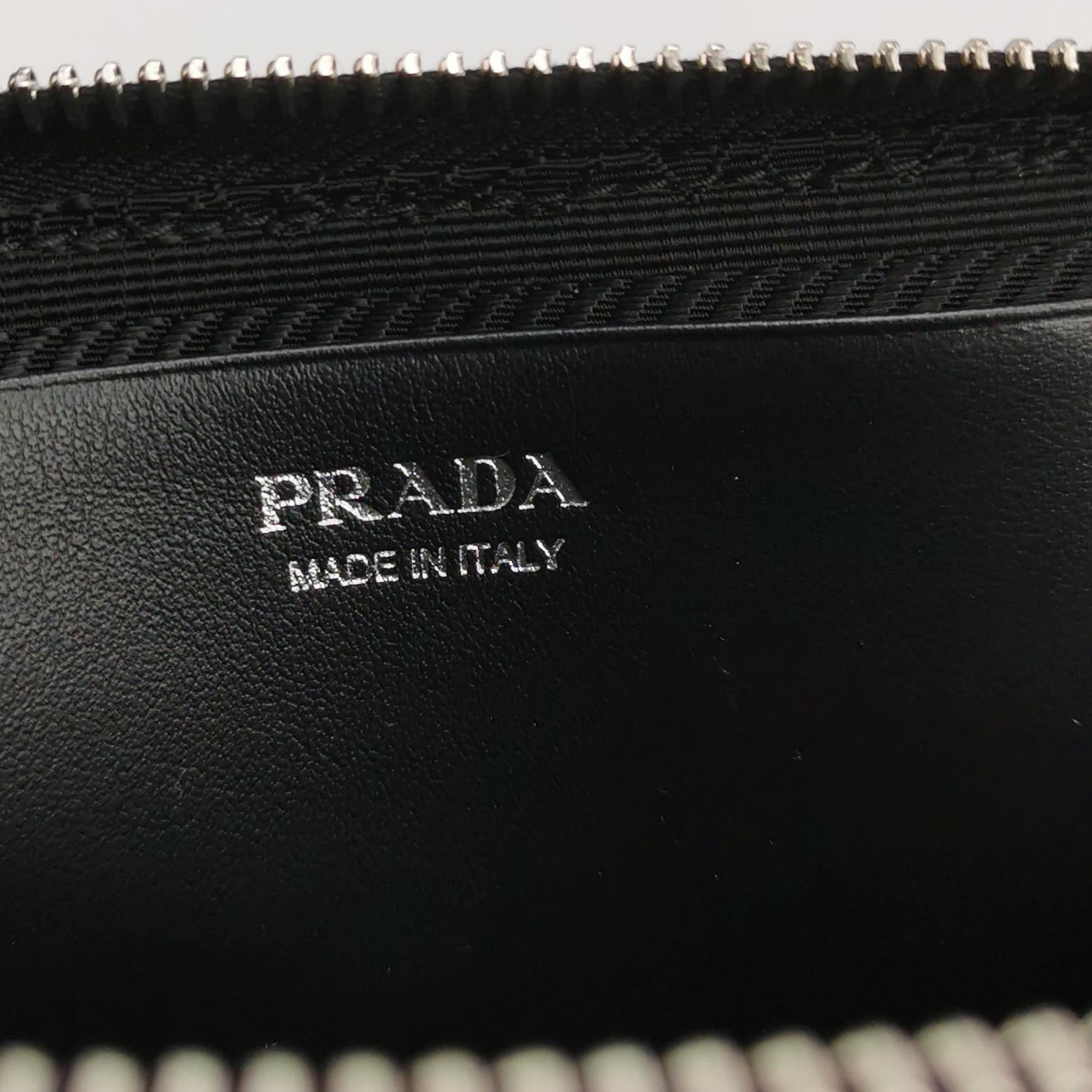 Prada Triangle Pouch Bag with Chain Leather Mini — photo 8 of 13