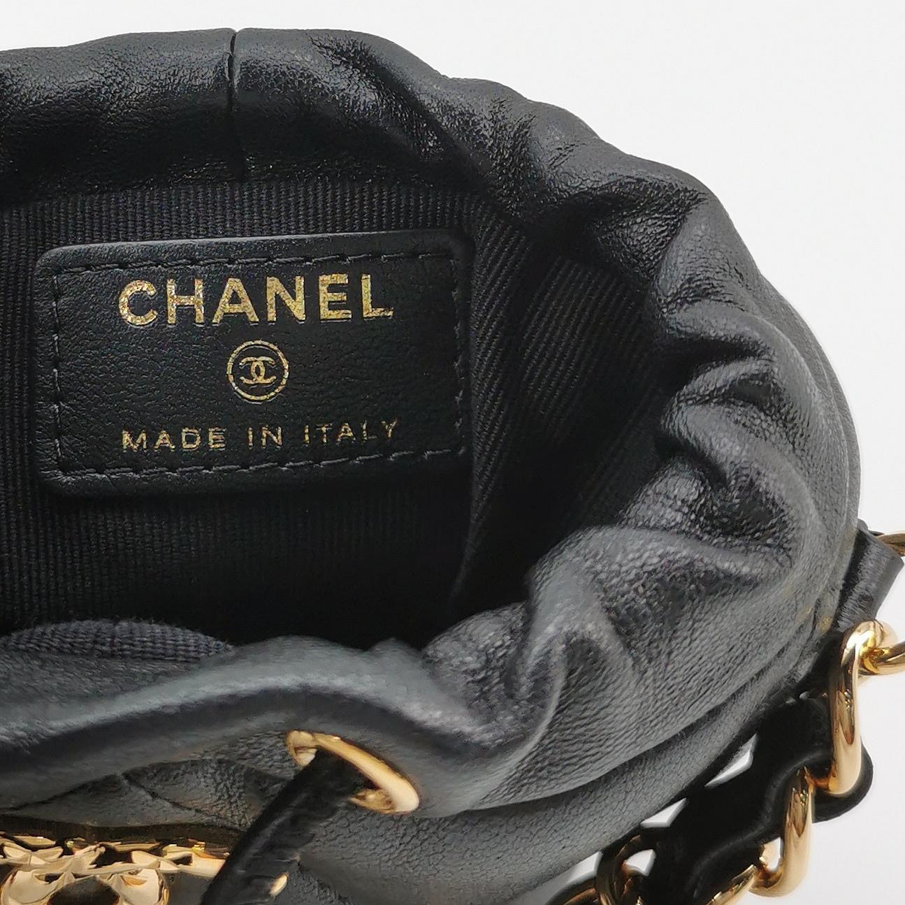 Chanel Drawstring Bucket Bag Quilted Caviar Mini — photo 8 of 14