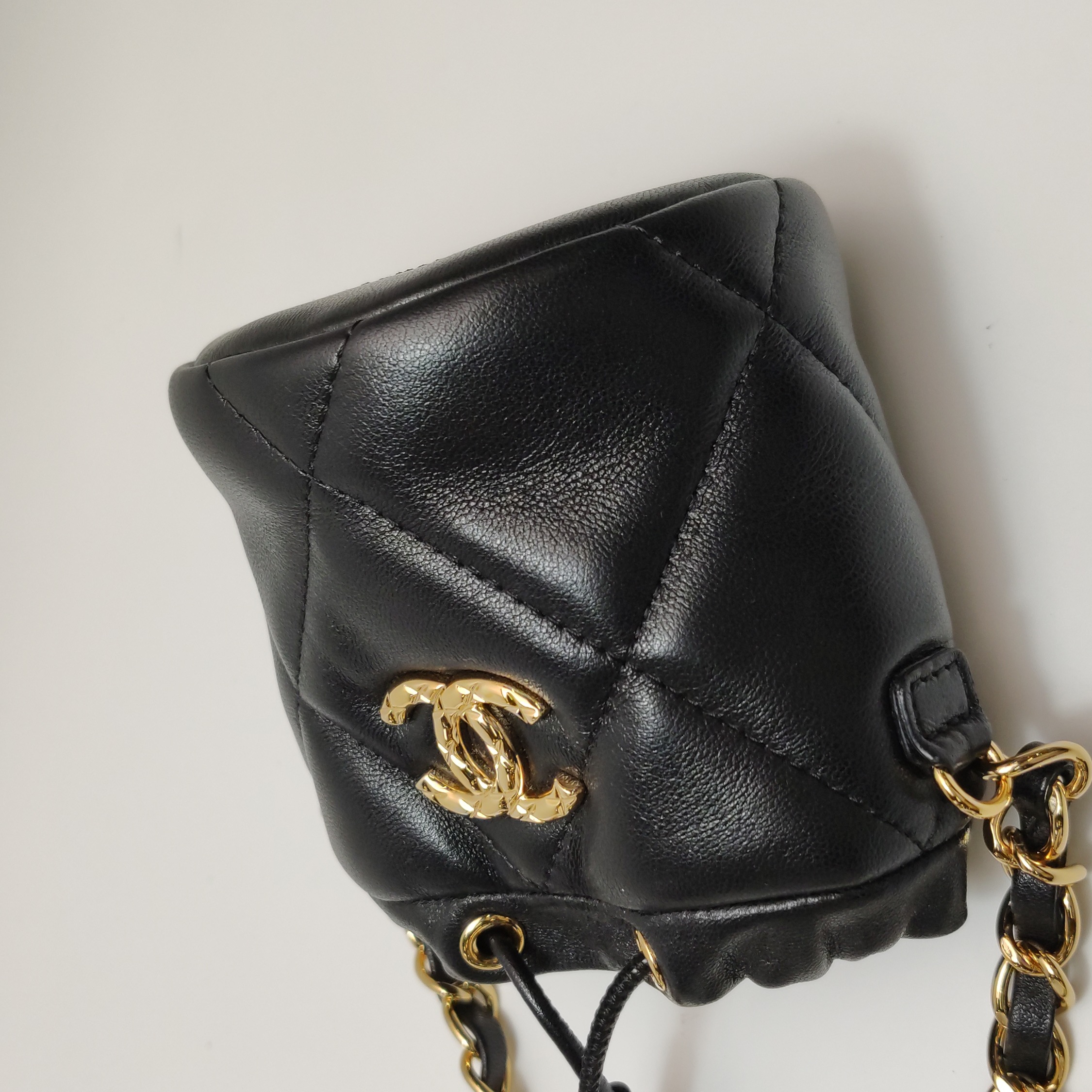 Chanel Drawstring Bucket Bag Quilted Caviar Mini — photo 10 of 14