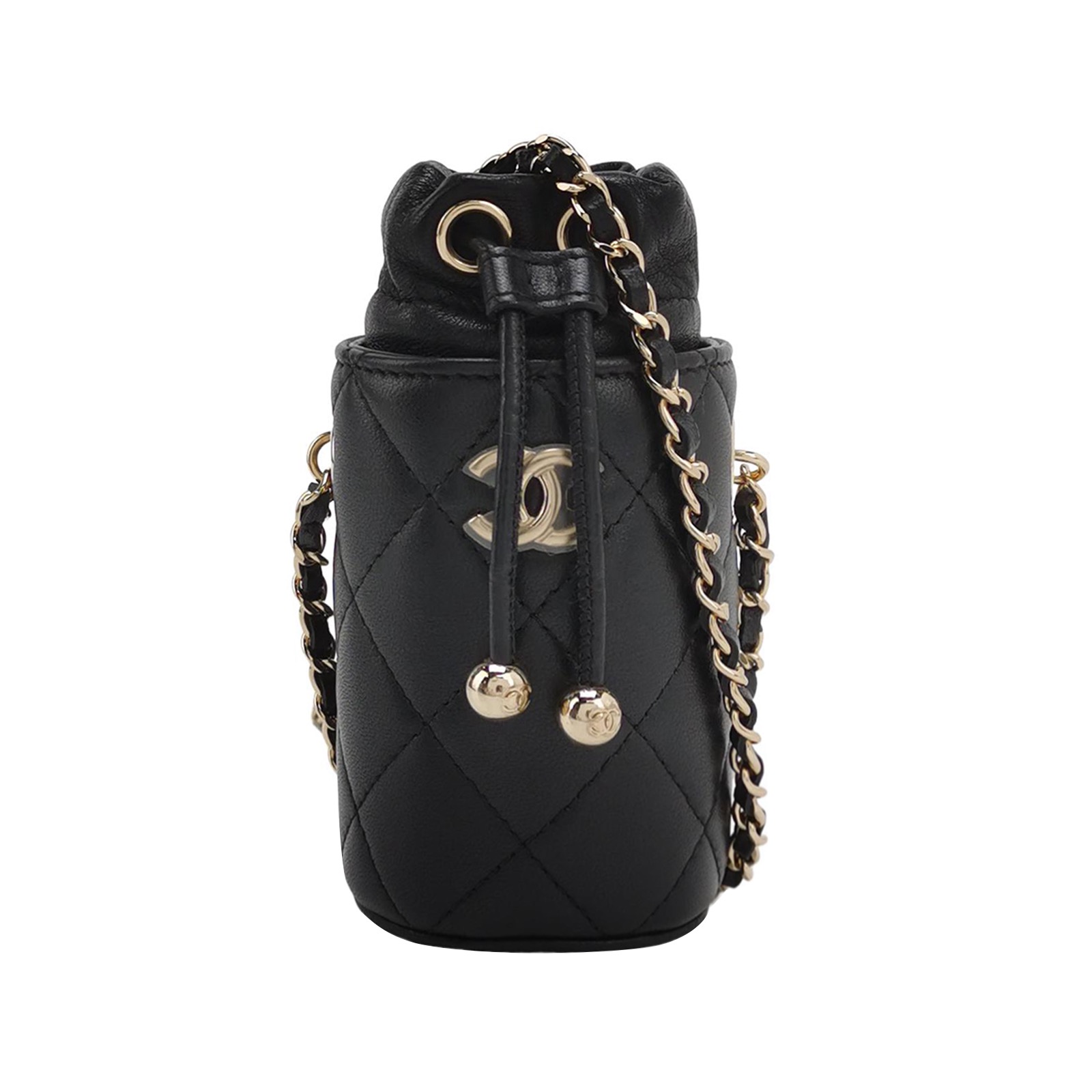 Chanel Drawstring Bucket Bag Quilted Caviar Mini — photo 1 of 14