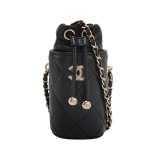 Chanel Drawstring Bucket Bag Quilted Caviar Mini — thumbnail 1