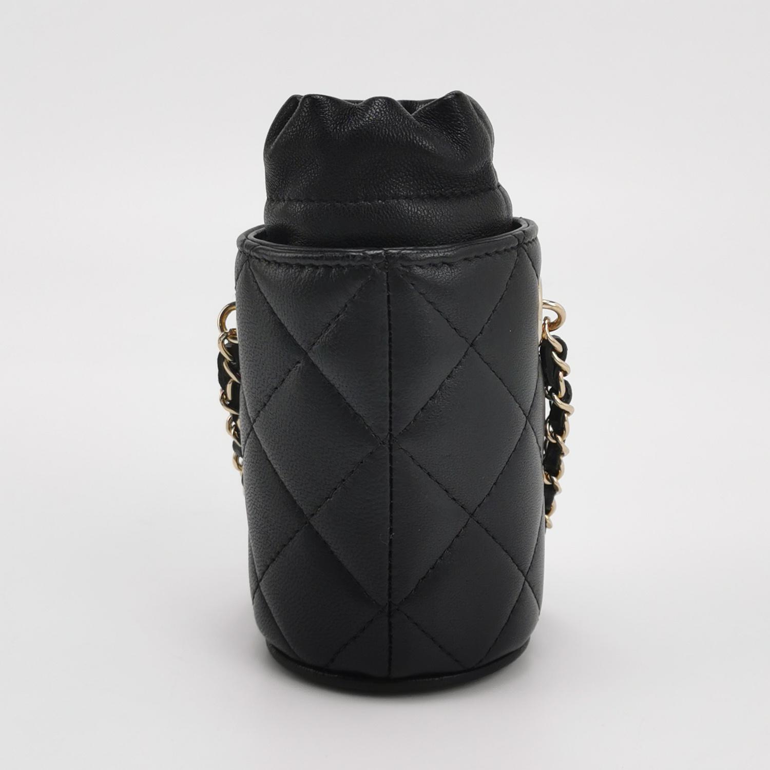 Chanel Drawstring Bucket Bag Quilted Caviar Mini — photo 3 of 14