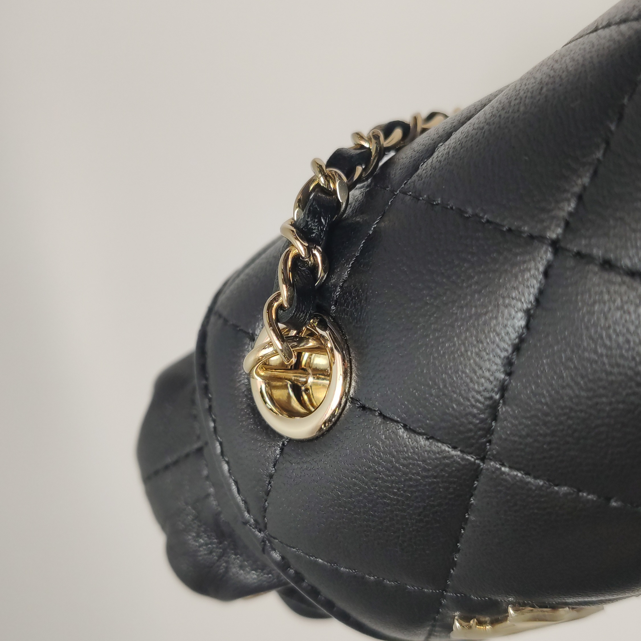 Chanel Drawstring Bucket Bag Quilted Caviar Mini — photo 11 of 14
