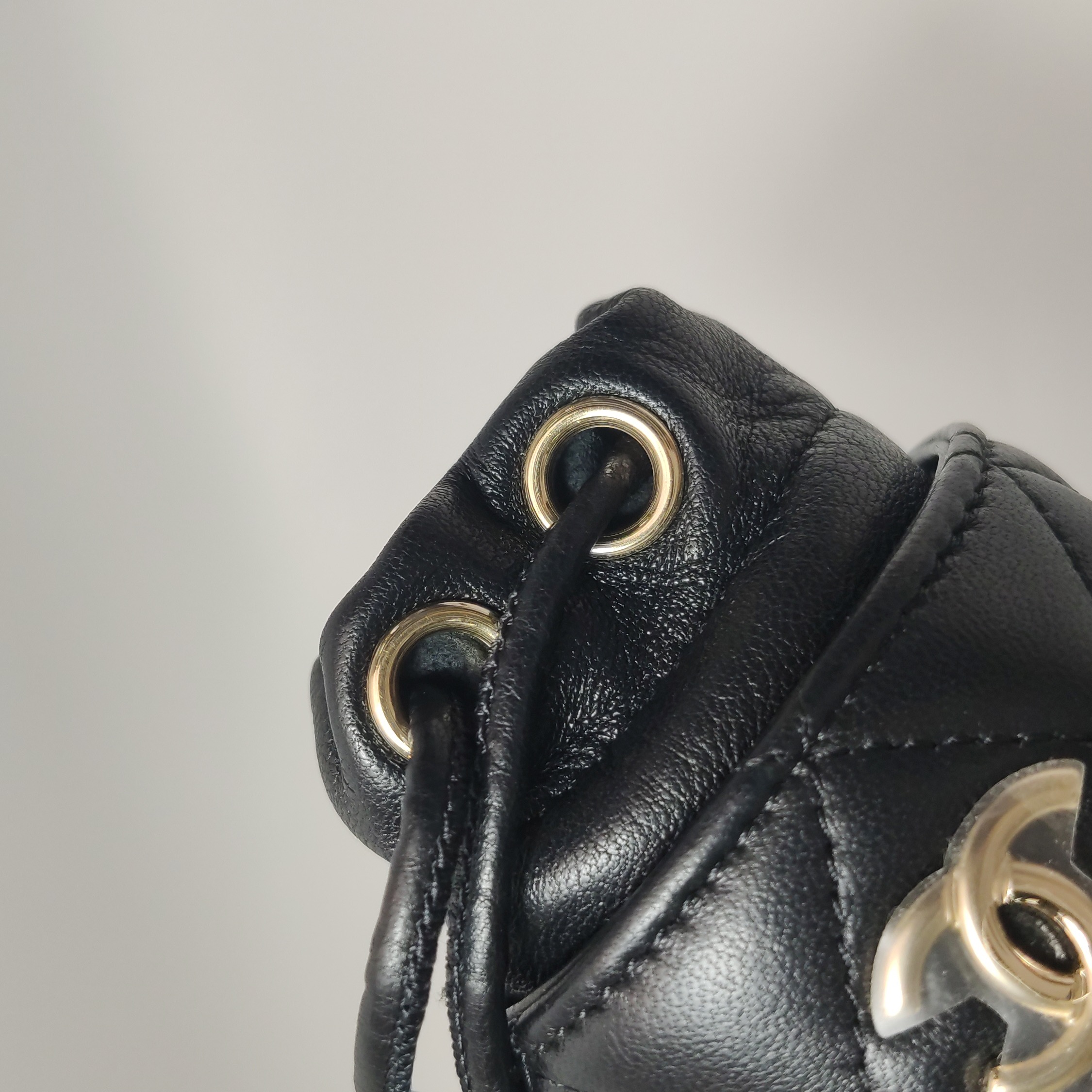 Chanel Drawstring Bucket Bag Quilted Caviar Mini — photo 10 of 14