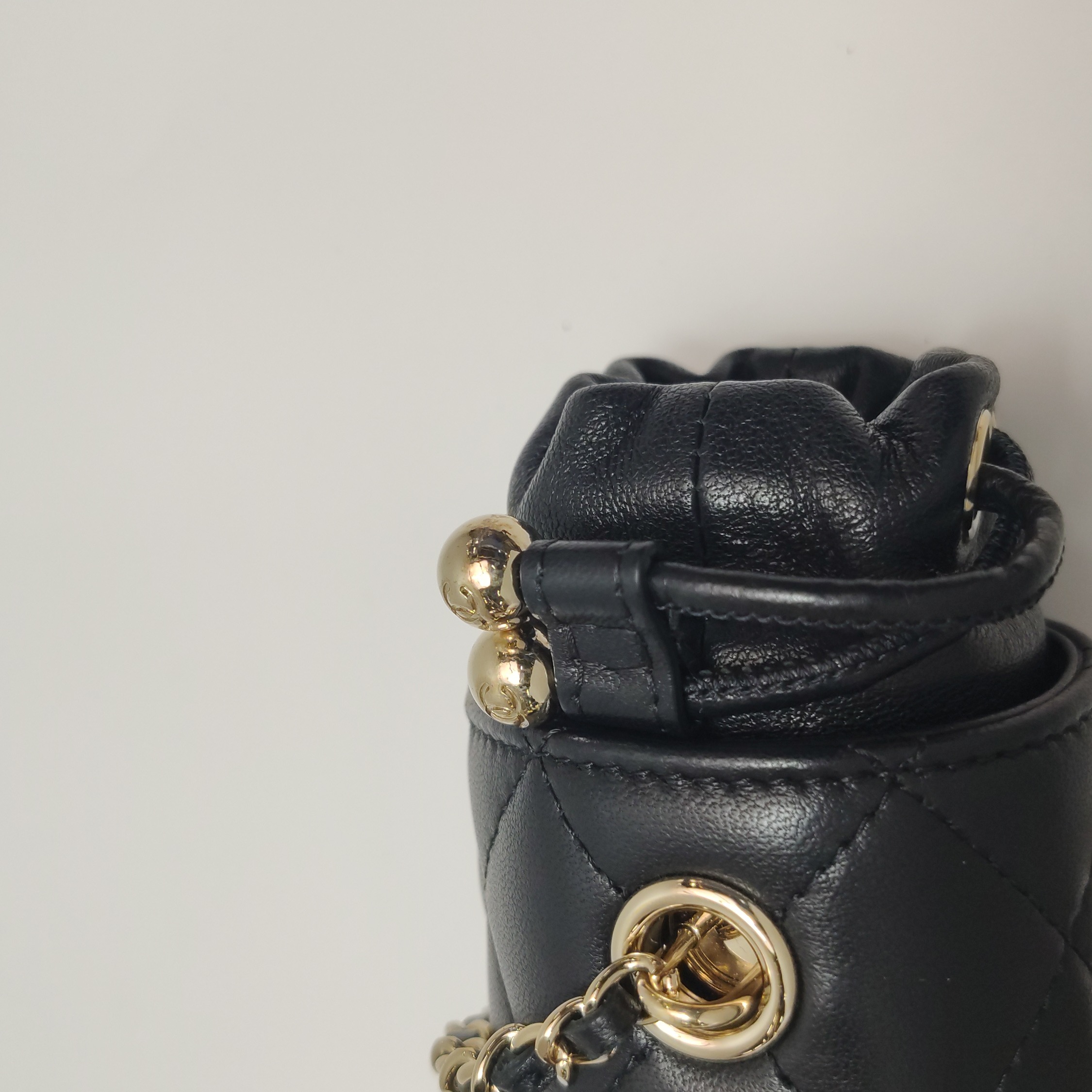 Chanel Drawstring Bucket Bag Quilted Caviar Mini — photo 8 of 14