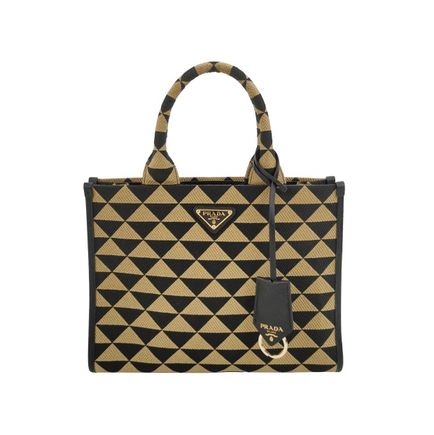 Prada Symbole Shopper Tote Jacquard Small — pre-owned, Vierlot