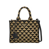 Prada Symbole Shopper Tote Jacquard Small — thumbnail 1