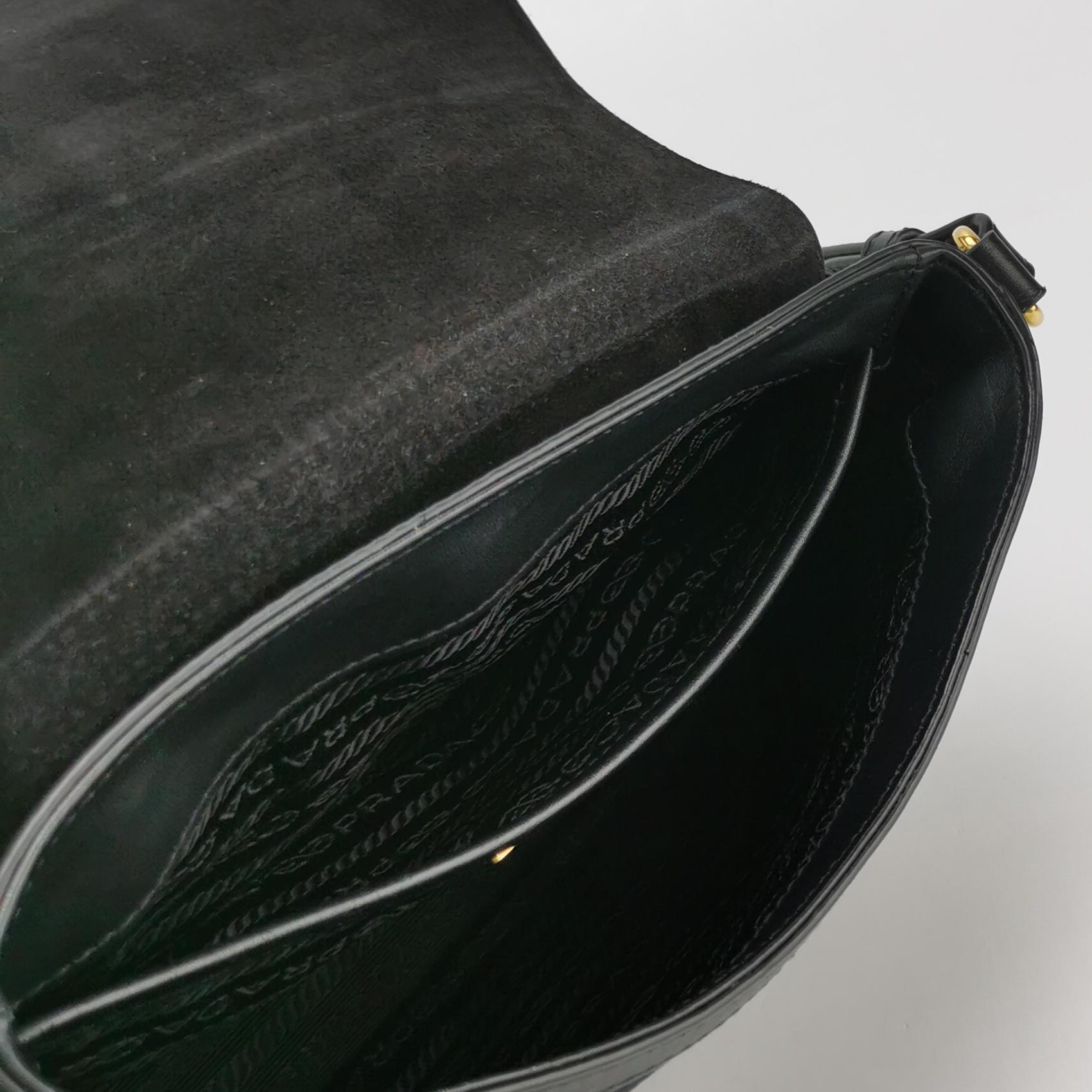 Prada Logo Flap Crossbody Shoulder Bag Saffiano Leather — photo 7 of 13