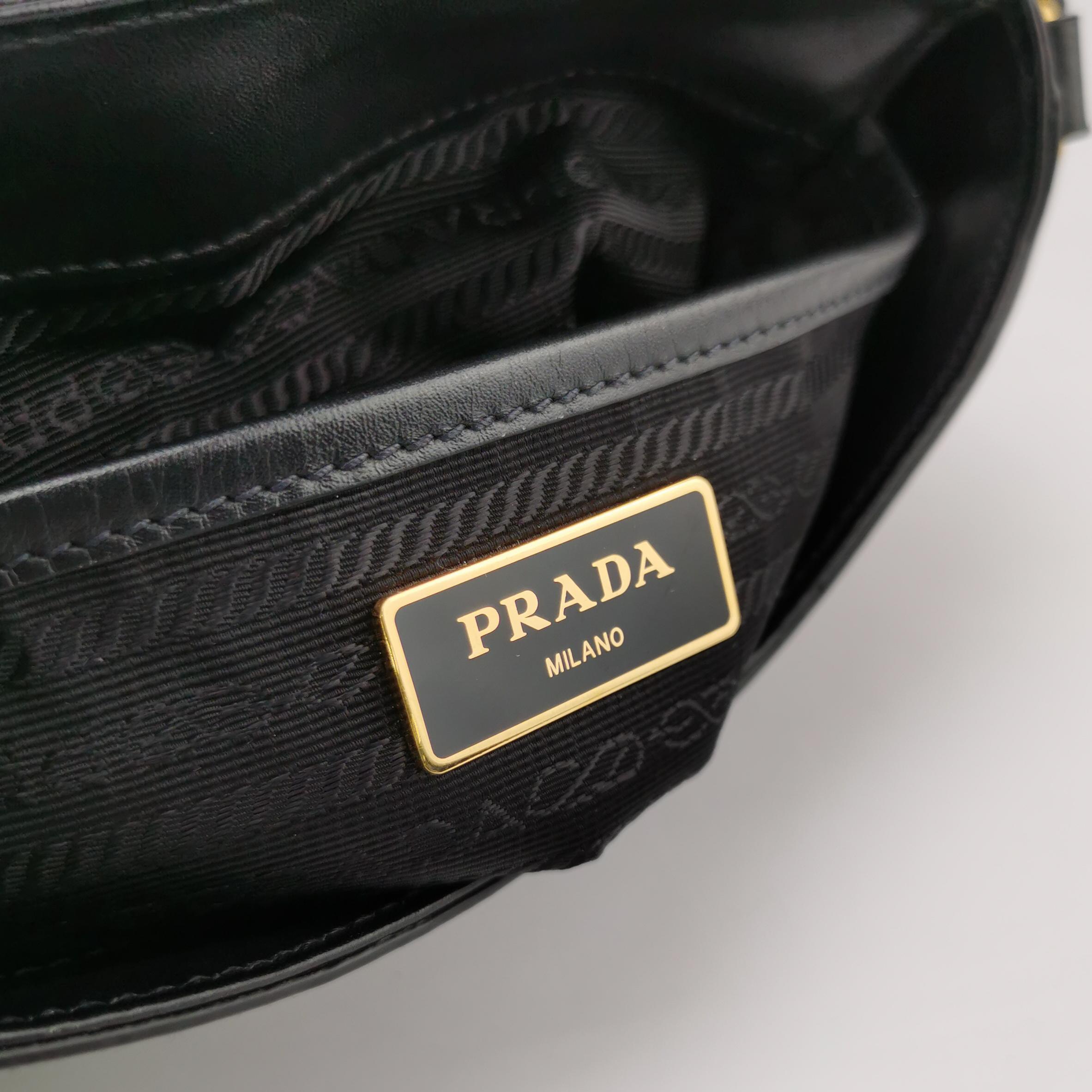 Prada Logo Flap Crossbody Shoulder Bag Saffiano Leather — photo 8 of 13