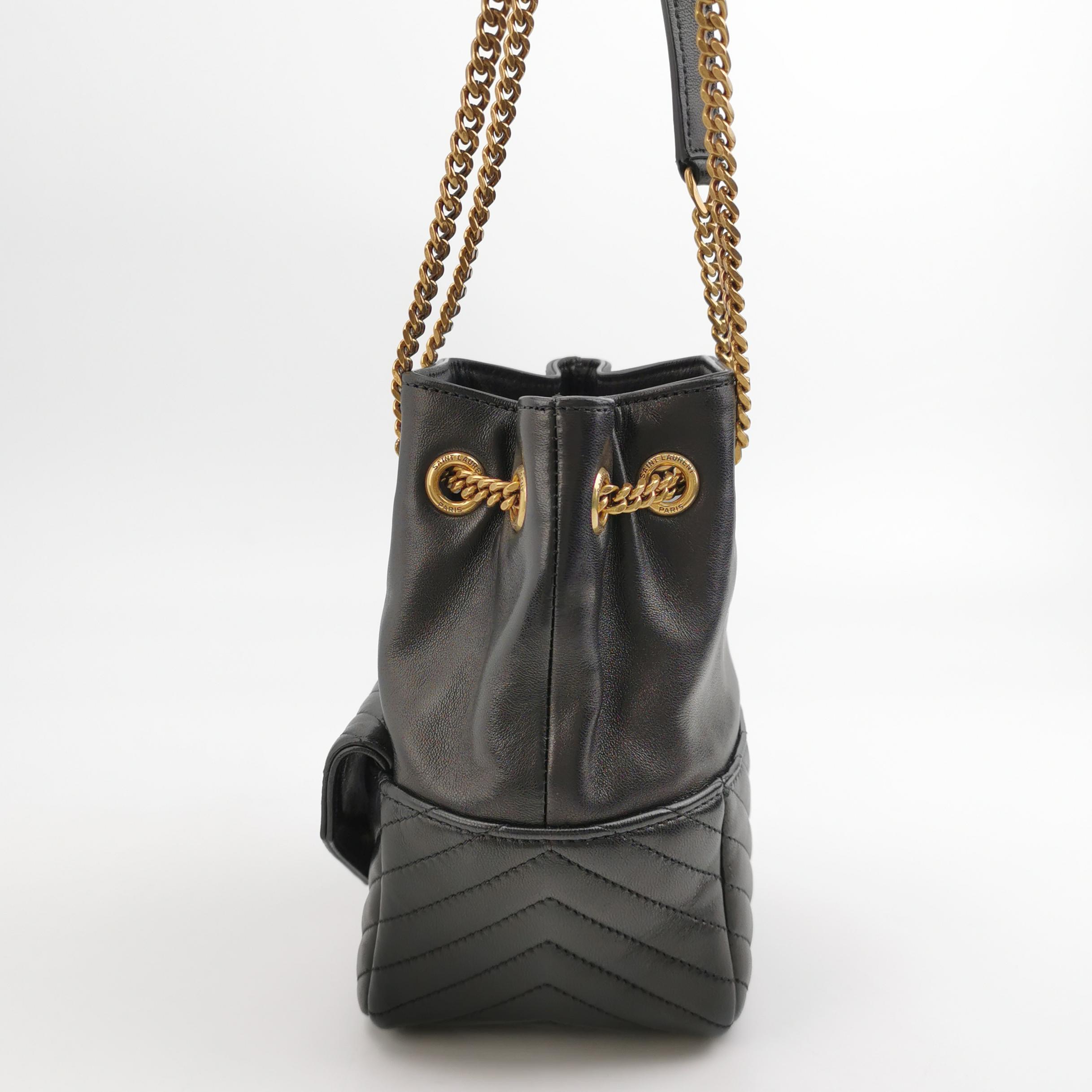 Saint Laurent Joe Bucket Bag Matelasse Chevron Leather Mini — photo 5 of 15