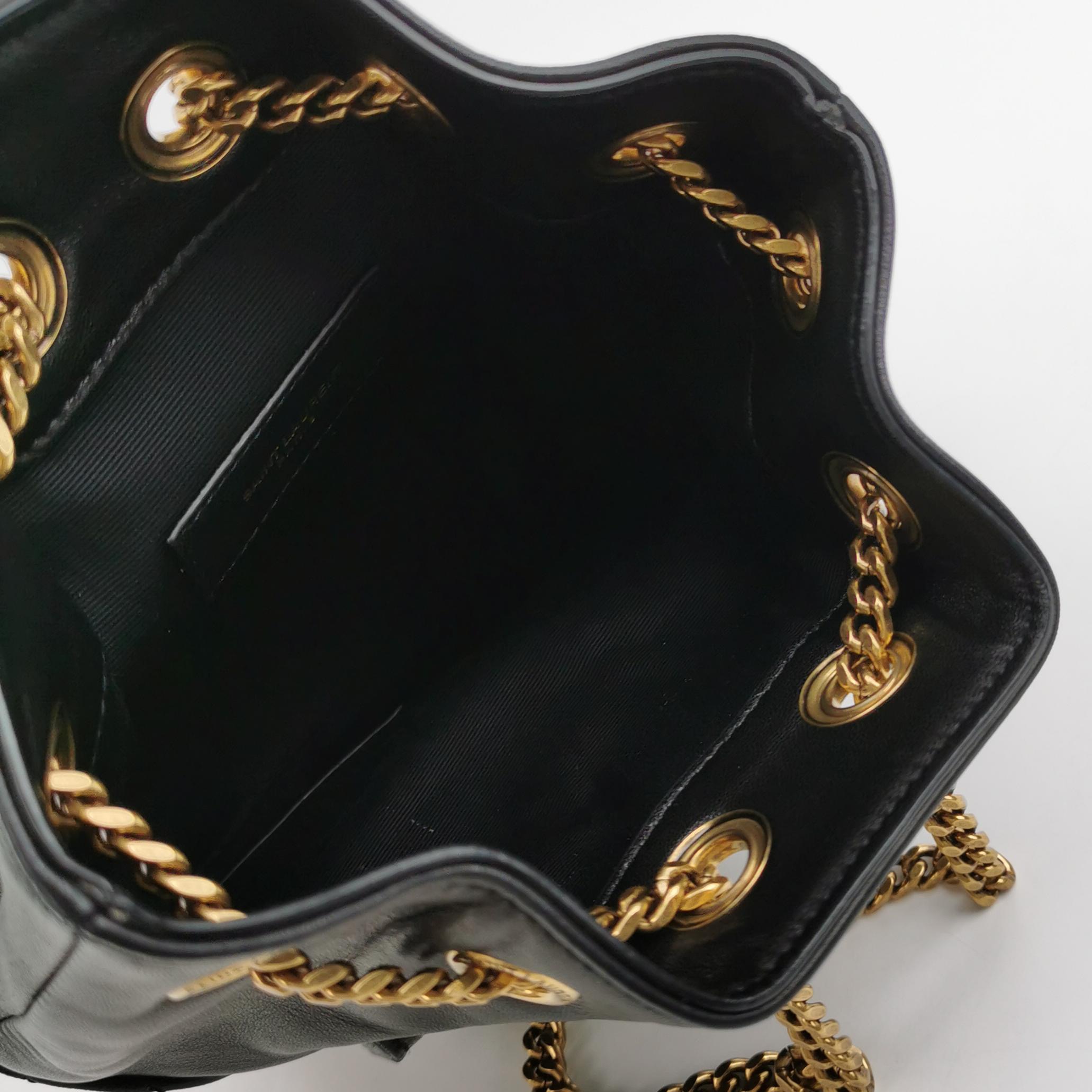 Saint Laurent Joe Bucket Bag Matelasse Chevron Leather Mini — photo 7 of 15