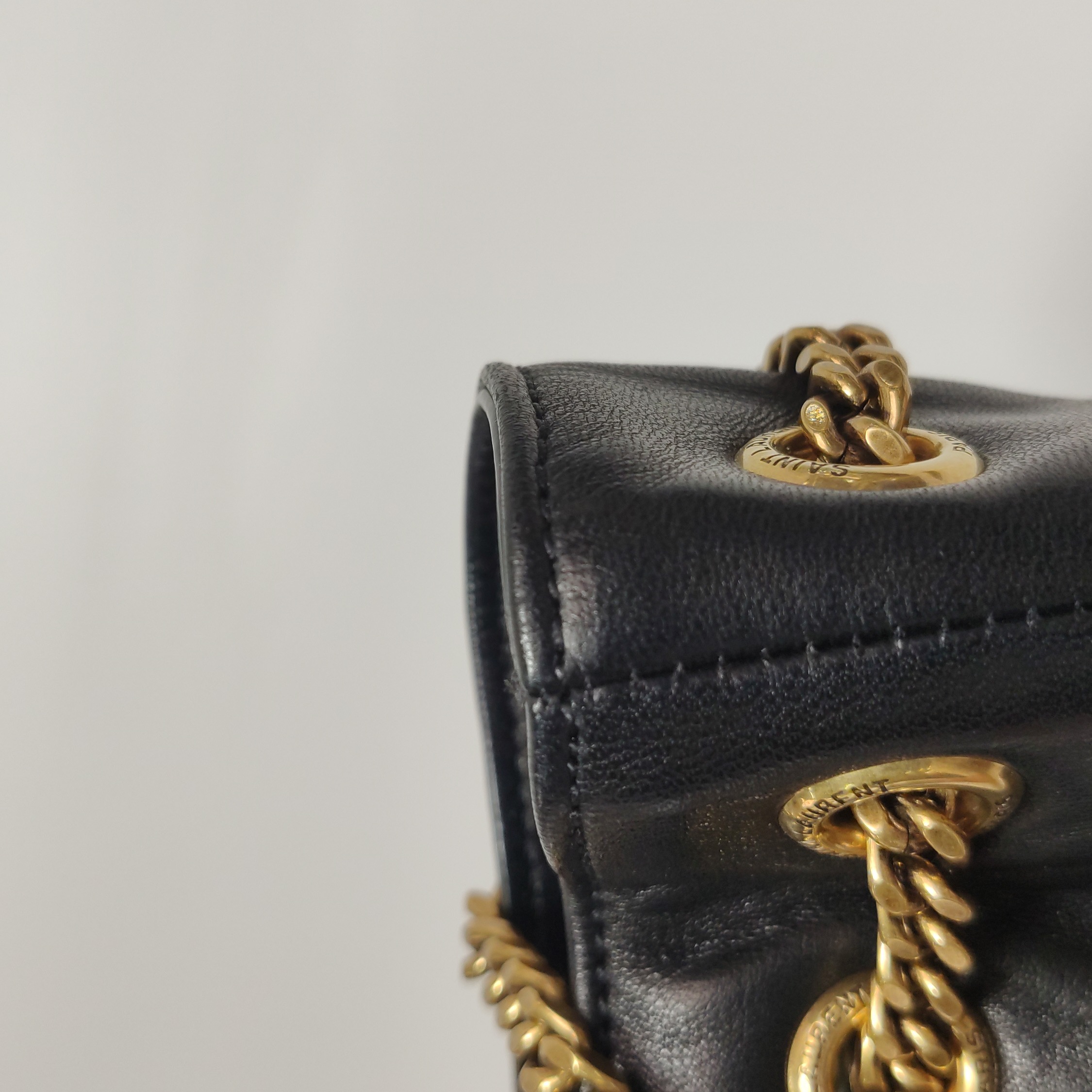 Saint Laurent Joe Bucket Bag Matelasse Chevron Leather Mini — photo 14 of 15
