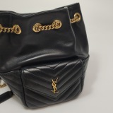 Saint Laurent Joe Bucket Bag Matelasse Chevron Leather Mini — thumbnail 9