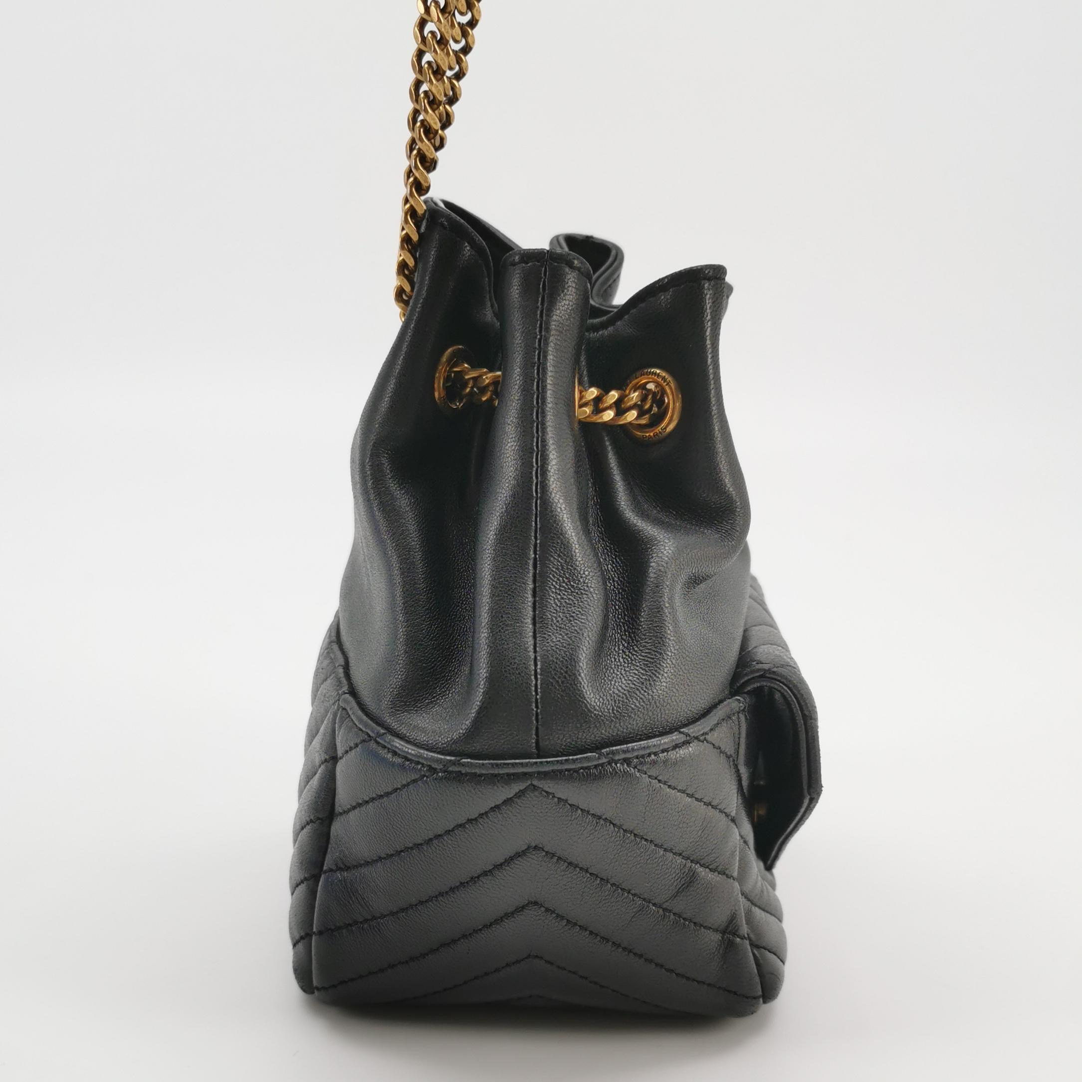 Saint Laurent Joe Bucket Bag Matelasse Chevron Leather Mini — photo 4 of 15