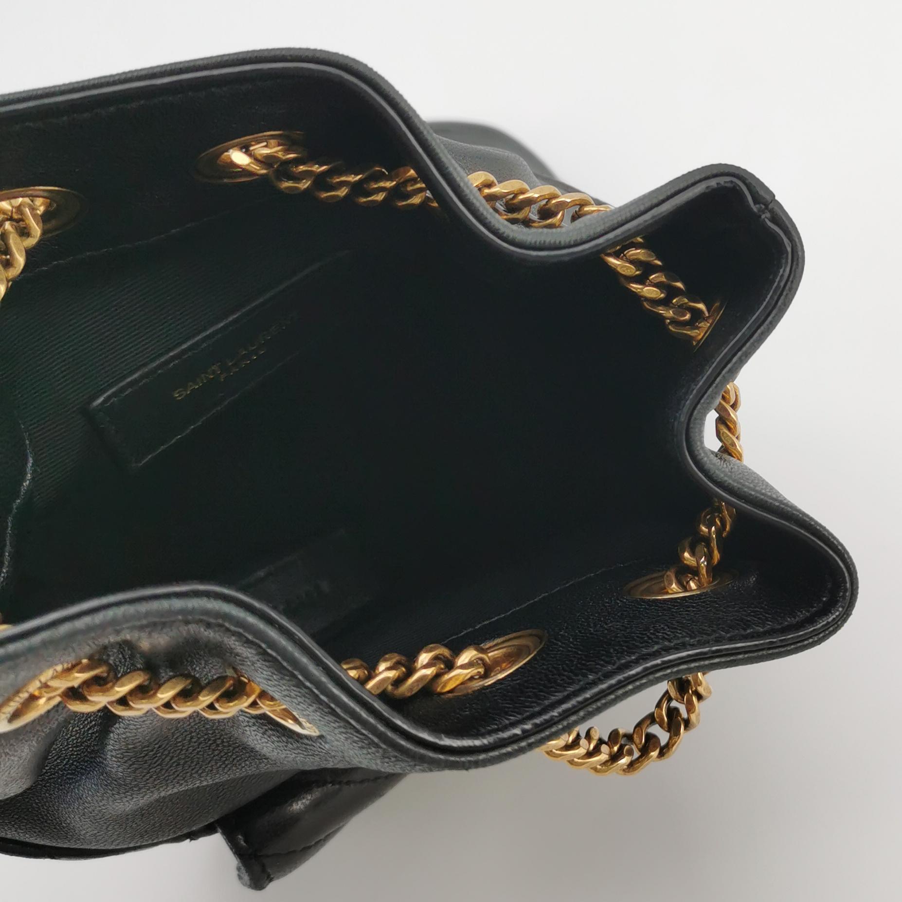 Saint Laurent Joe Bucket Bag Matelasse Chevron Leather Mini — photo 8 of 15