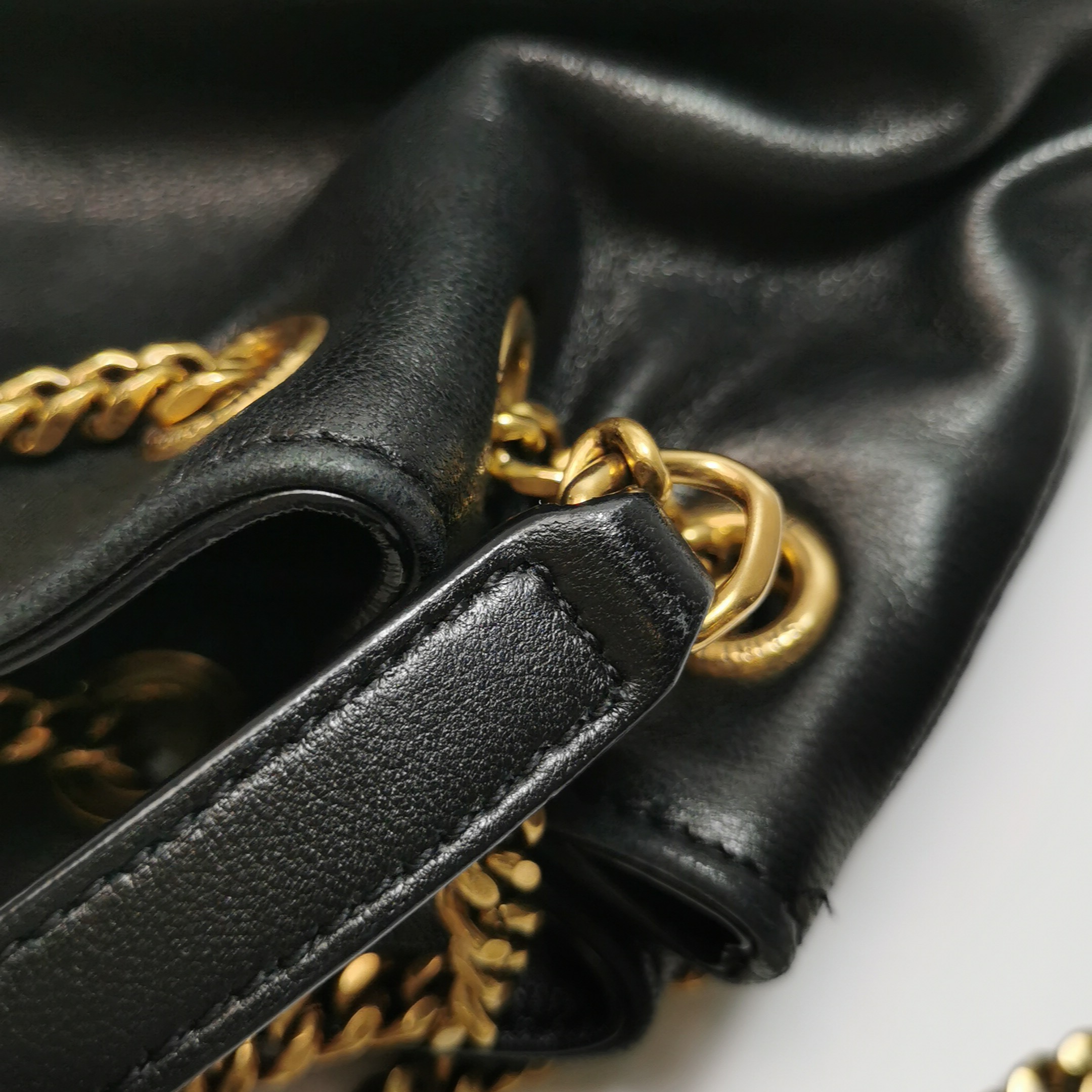 Saint Laurent Joe Bucket Bag Matelasse Chevron Leather Mini — photo 10 of 15