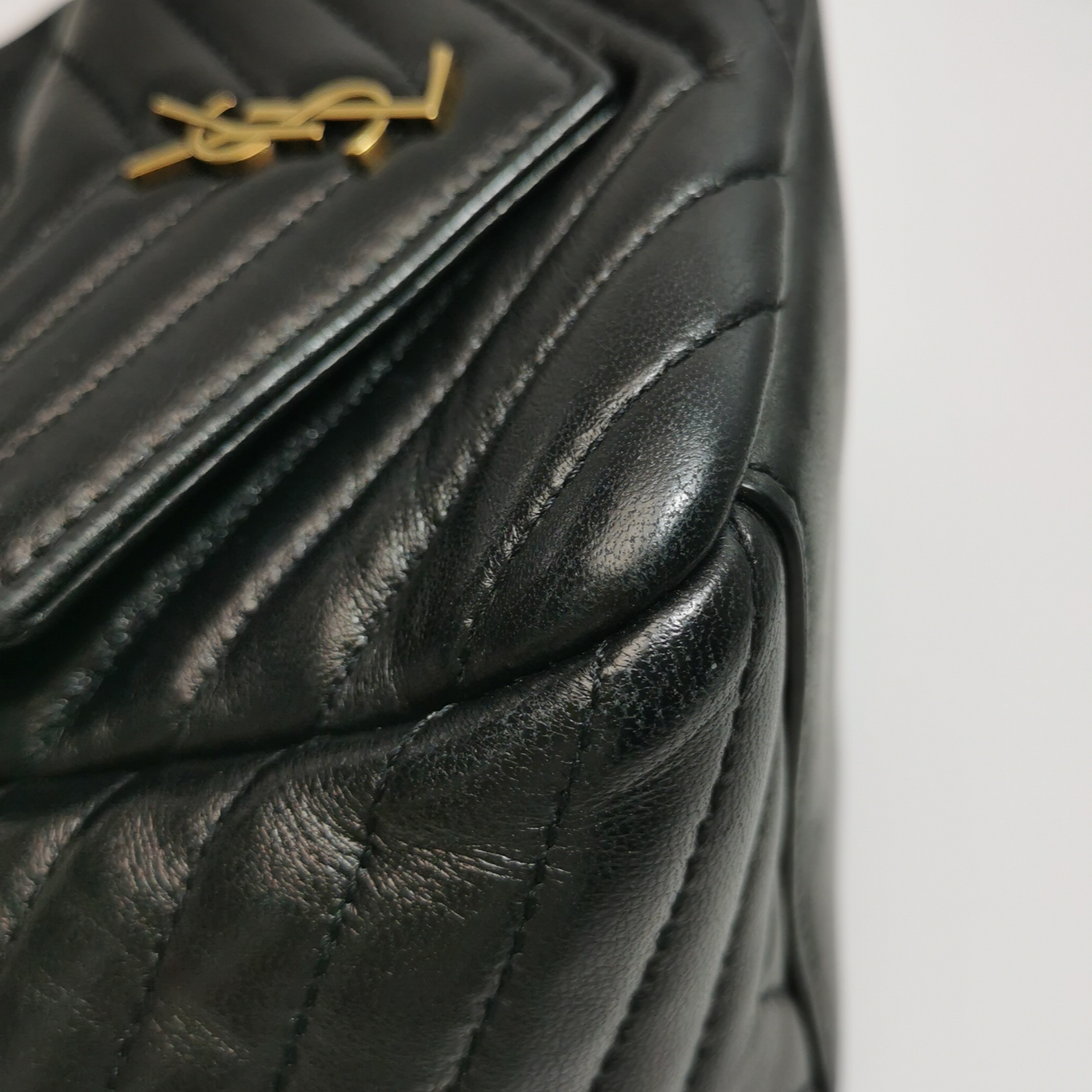Saint Laurent Joe Bucket Bag Matelasse Chevron Leather Mini — photo 13 of 15