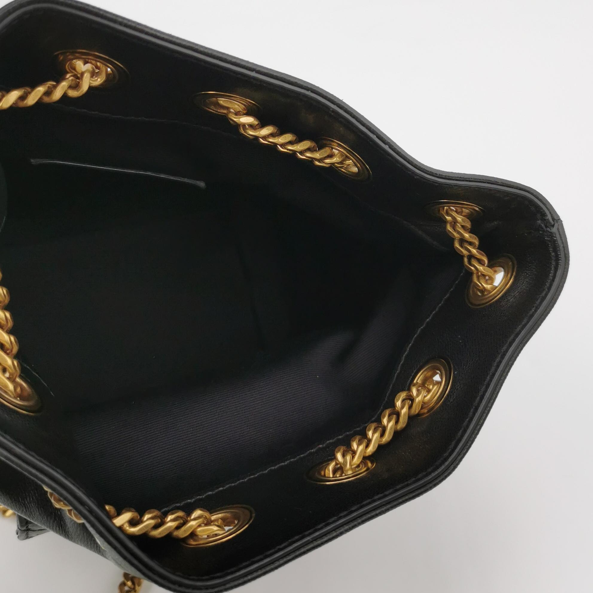Saint Laurent Joe Bucket Bag Matelasse Chevron Leather Mini — photo 7 of 15