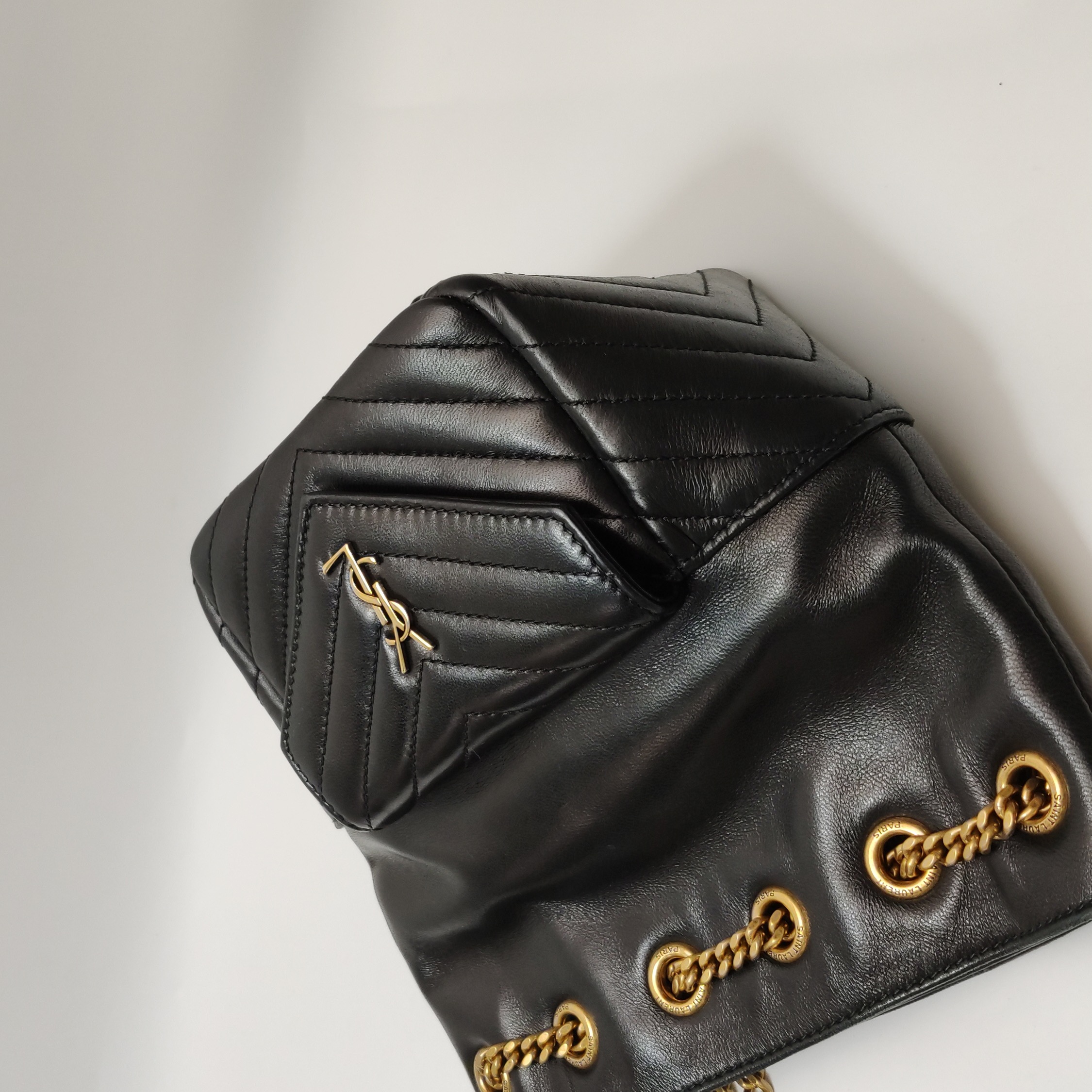 Saint Laurent Joe Bucket Bag Matelasse Chevron Leather Mini — photo 15 of 15