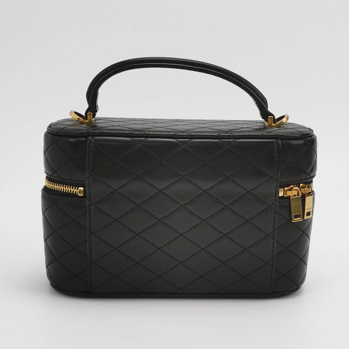 Saint Laurent Gaby Zip Around Vanity Bag Quilted Leather — photo 3 of 15