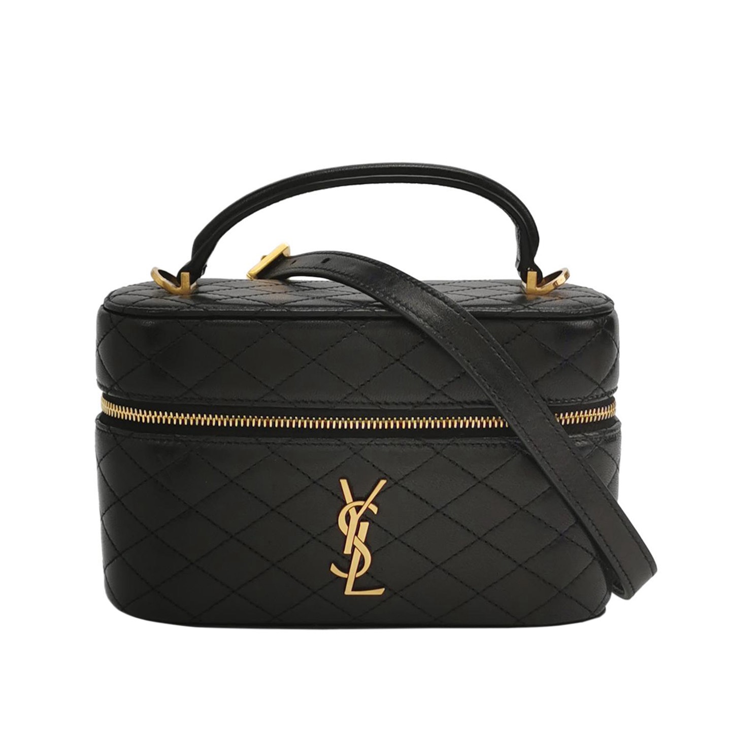 Saint Laurent Gaby Zip Around Vanity Bag Quilted Leather — photo 1 of 15