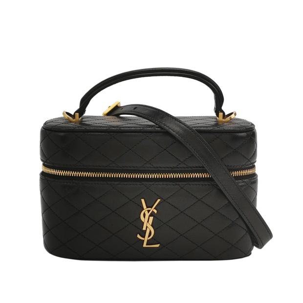 Saint Laurent Gaby Zip Around Vanity Bag Quilted Leather — pre-owned, Vierlot
