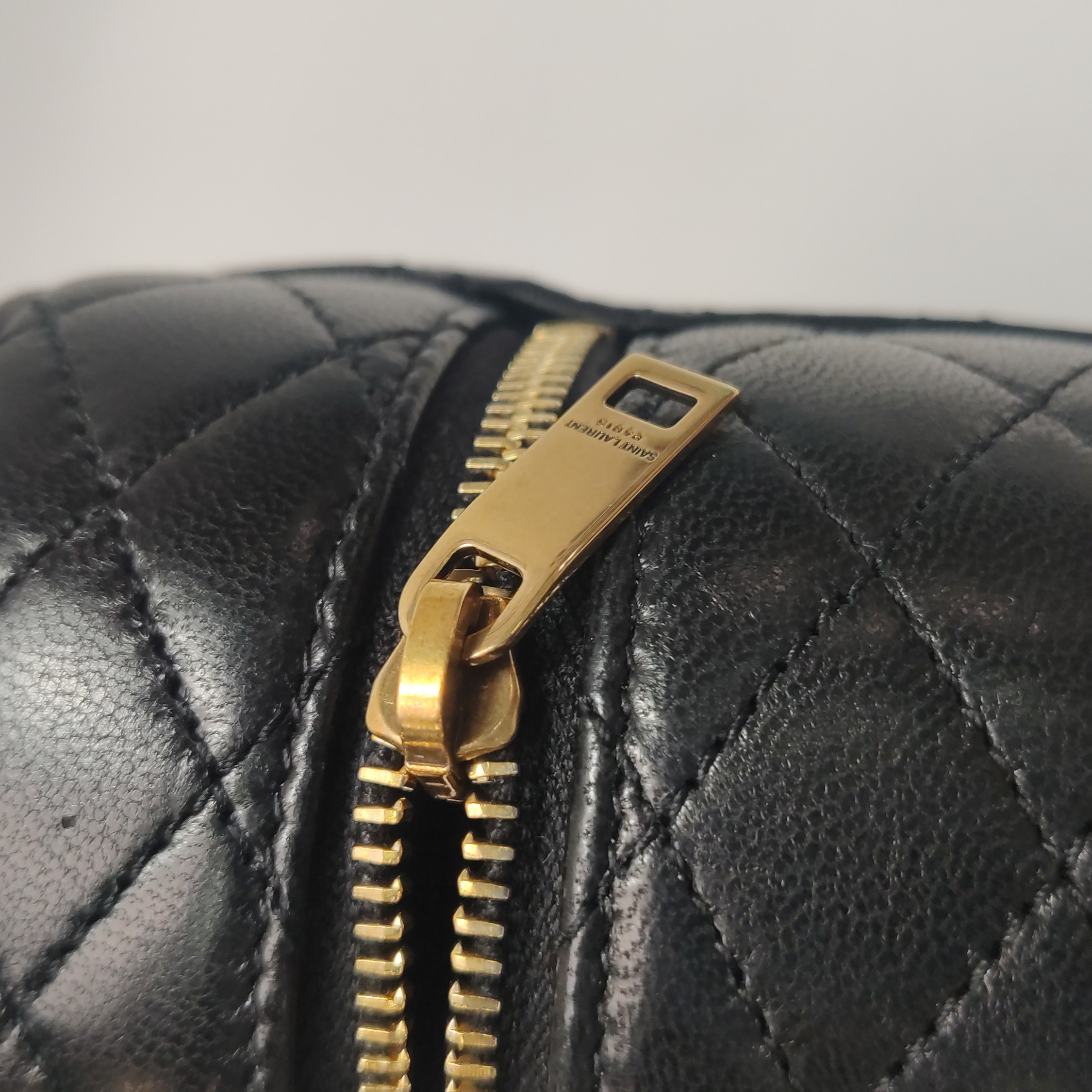 Saint Laurent Gaby Zip Around Vanity Bag Quilted Leather — photo 10 of 15