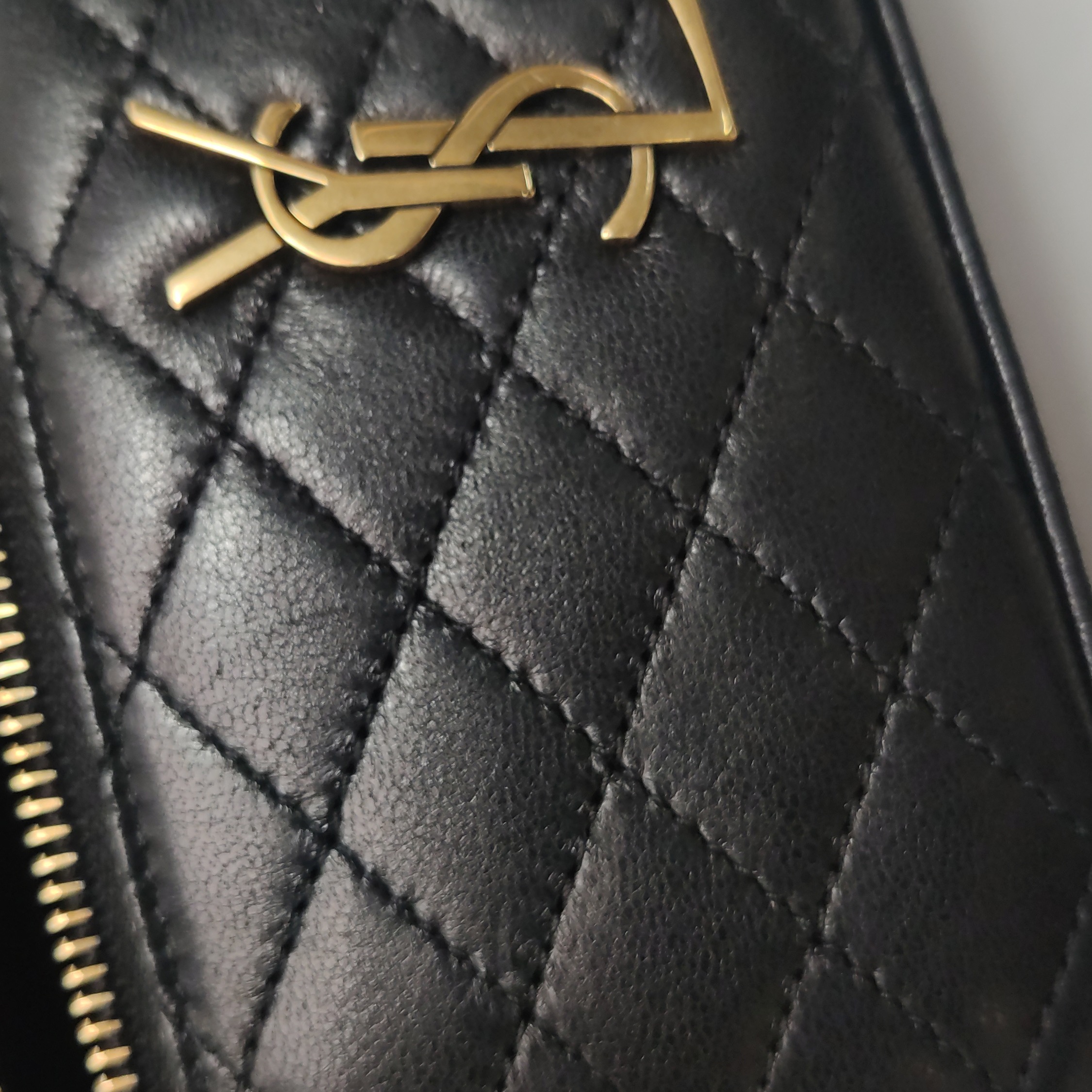Saint Laurent Gaby Zip Around Vanity Bag Quilted Leather — photo 9 of 15